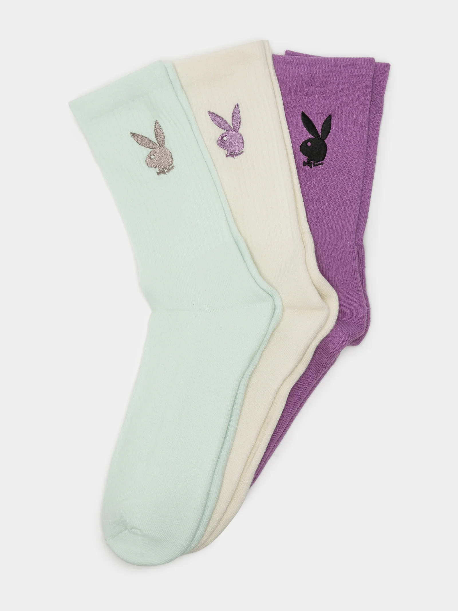 3 Pairs of Mini Bunny Crew Socks