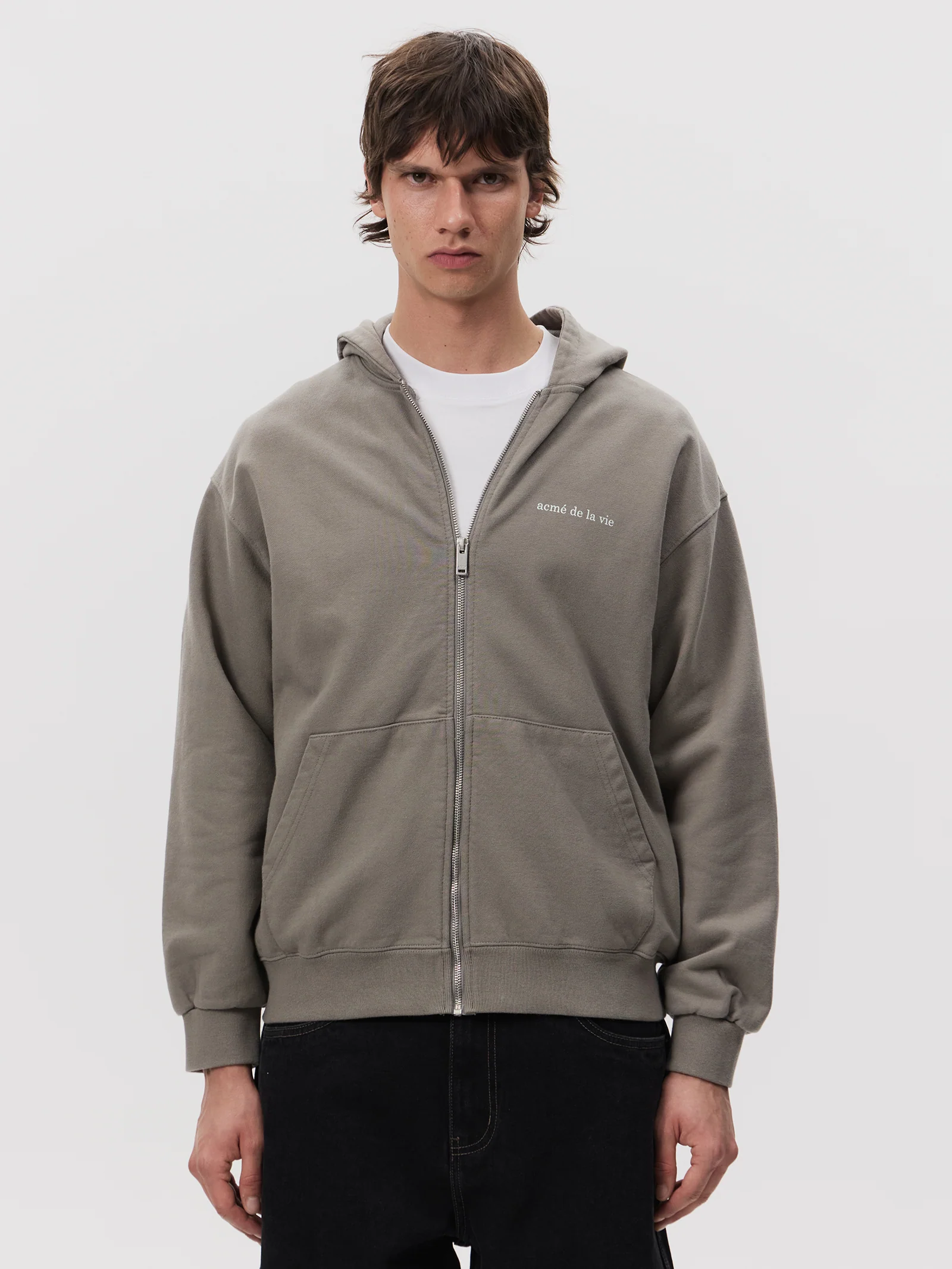Basic Bio Washing Hoodie Zip Up
