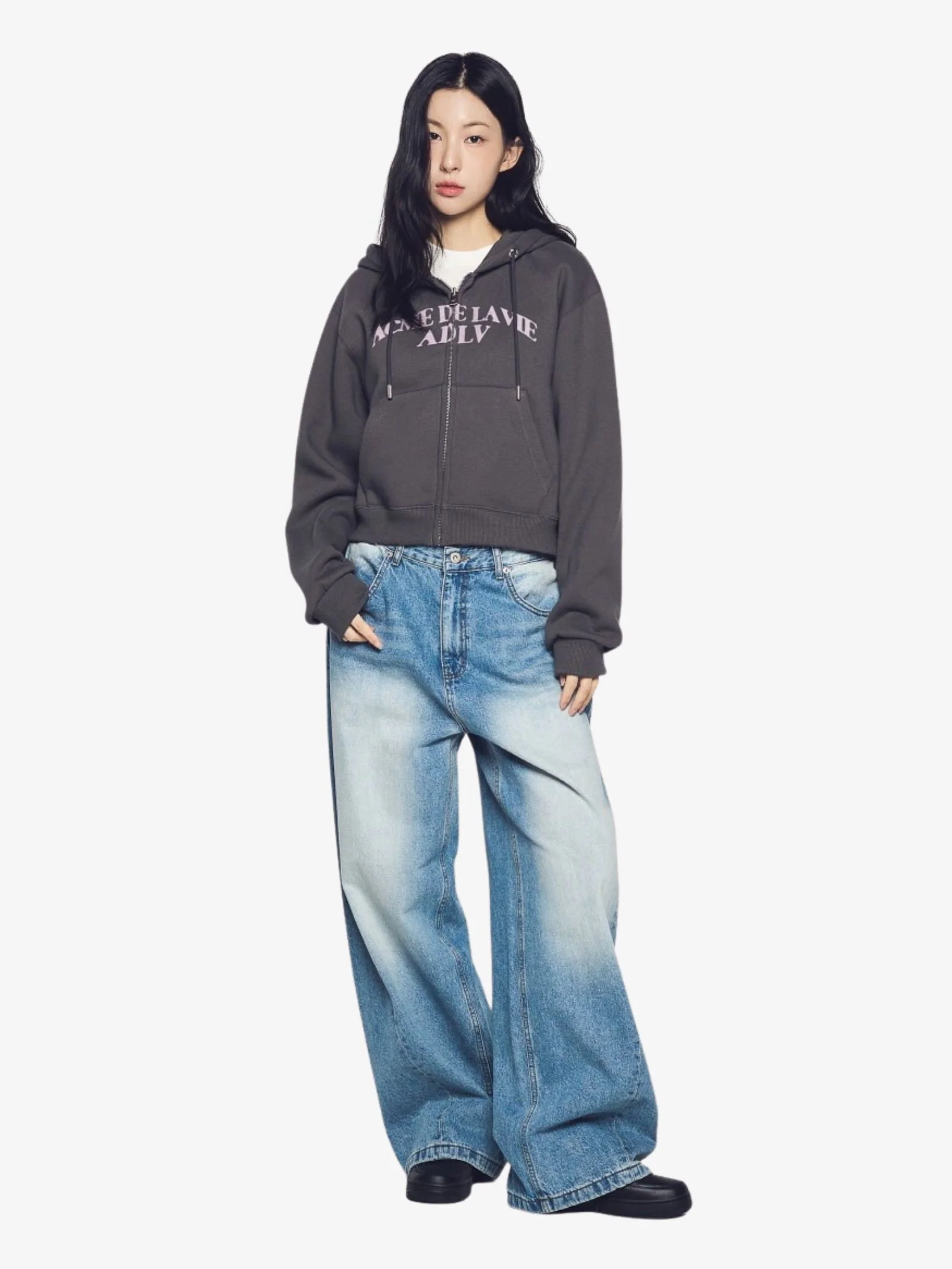 Women's Arch Shaped Logo Hoodie Zip-Up