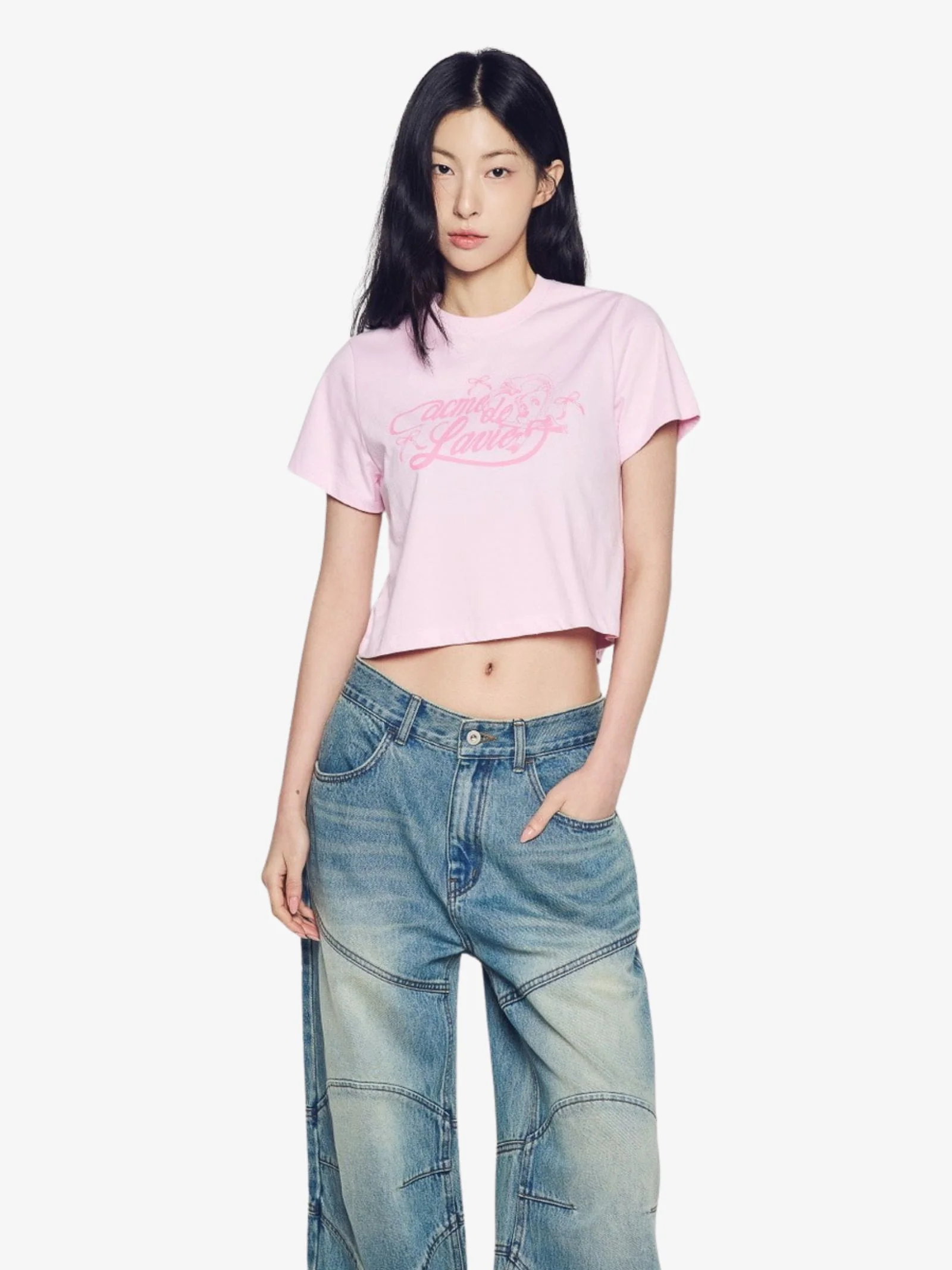 Women's Mirror Ac Bear Crop T-Shirt