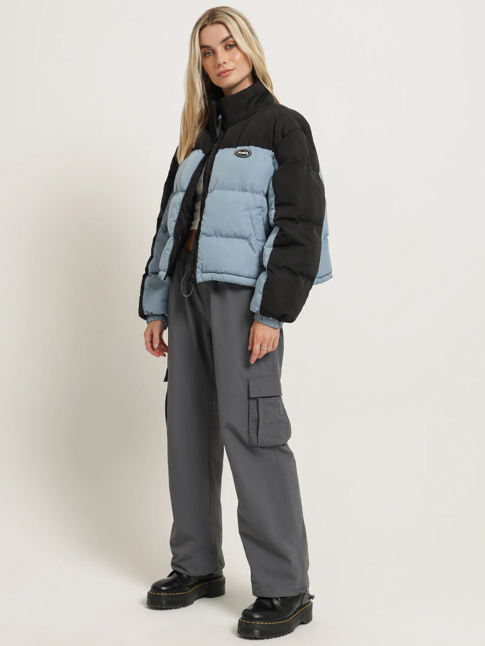 Bicolour Puffer Jacket - Image 2