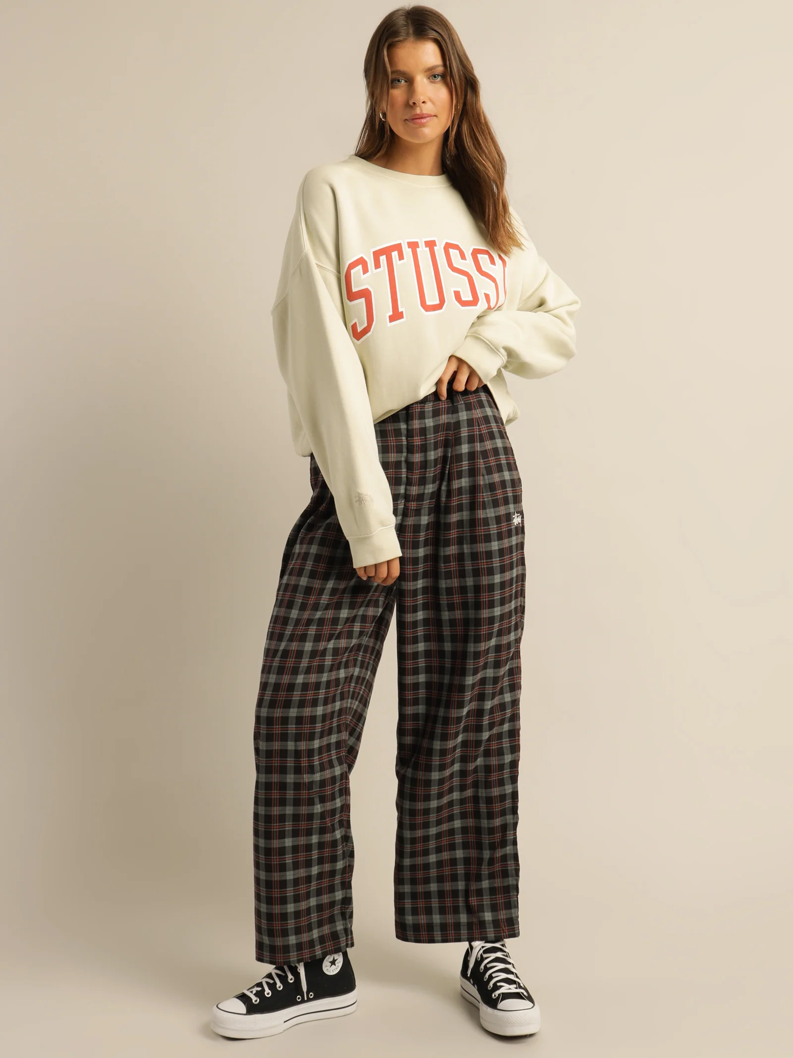Bryant Pleated Check Pants - Image 3