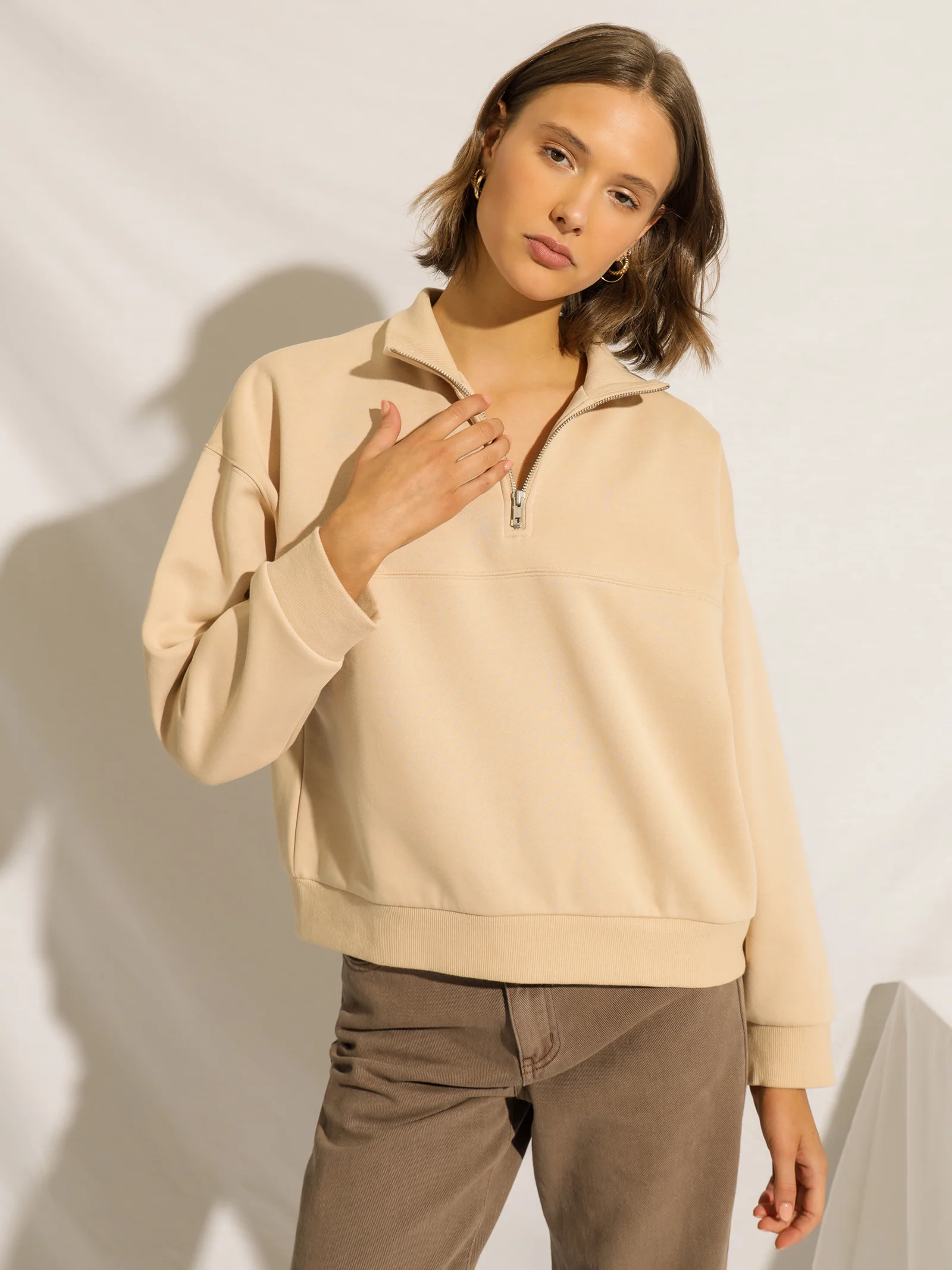 Carter Zip Front Sweat
