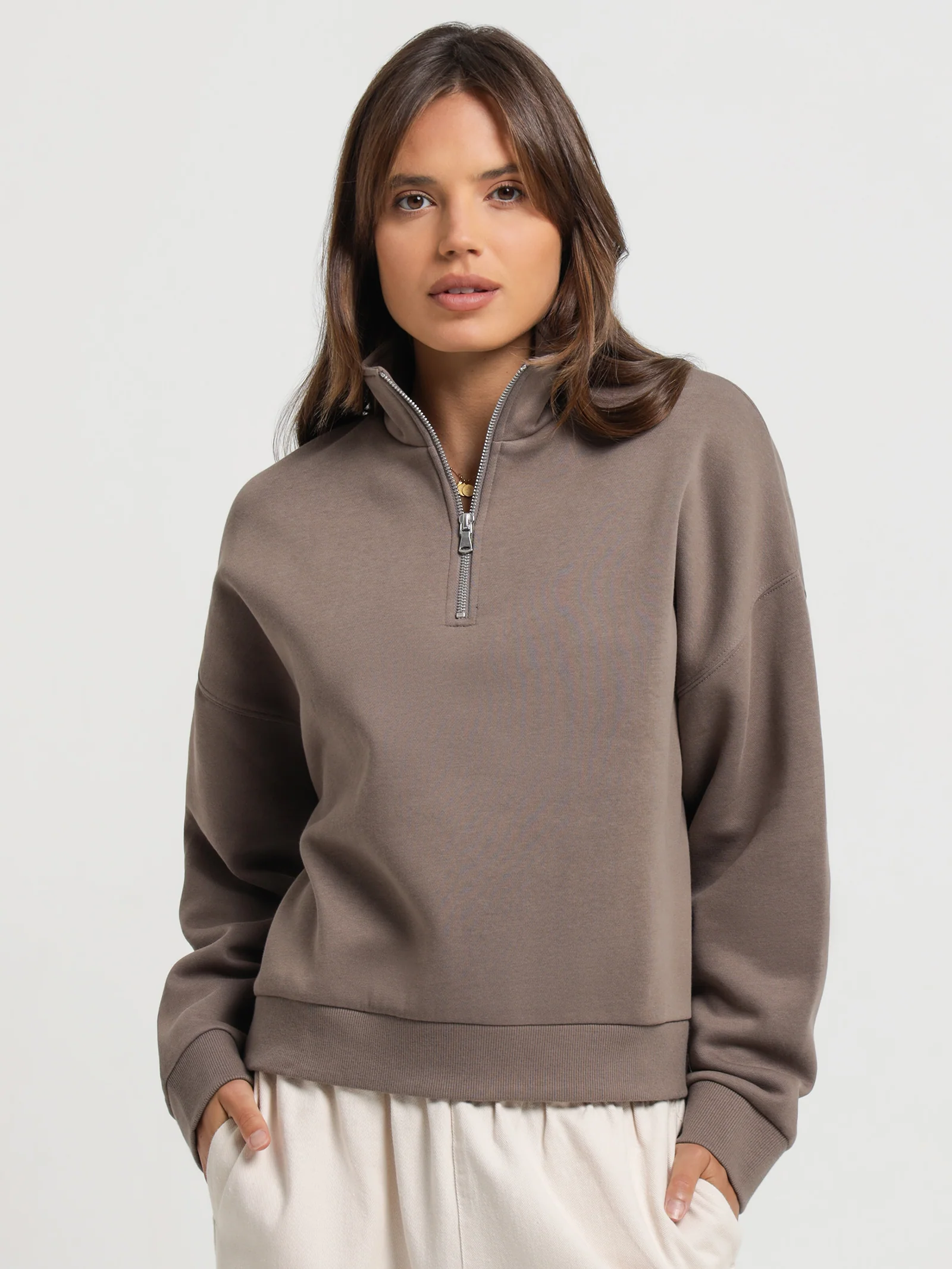 Classic Zip Front Sweater