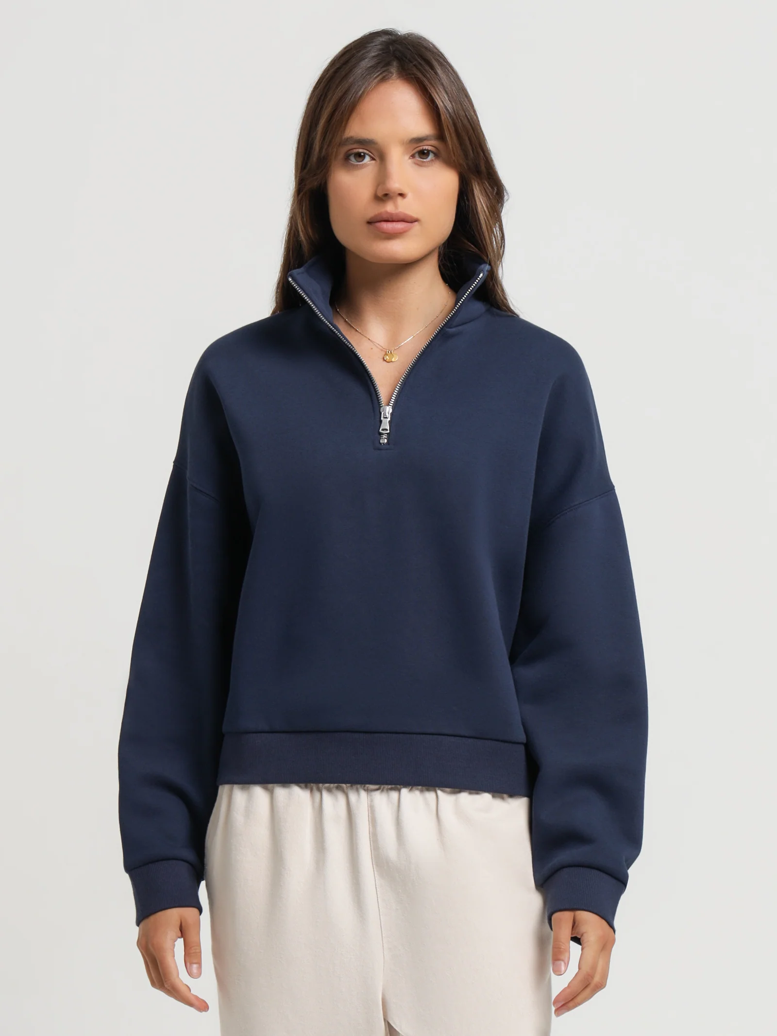 Classic Zip Front Sweater