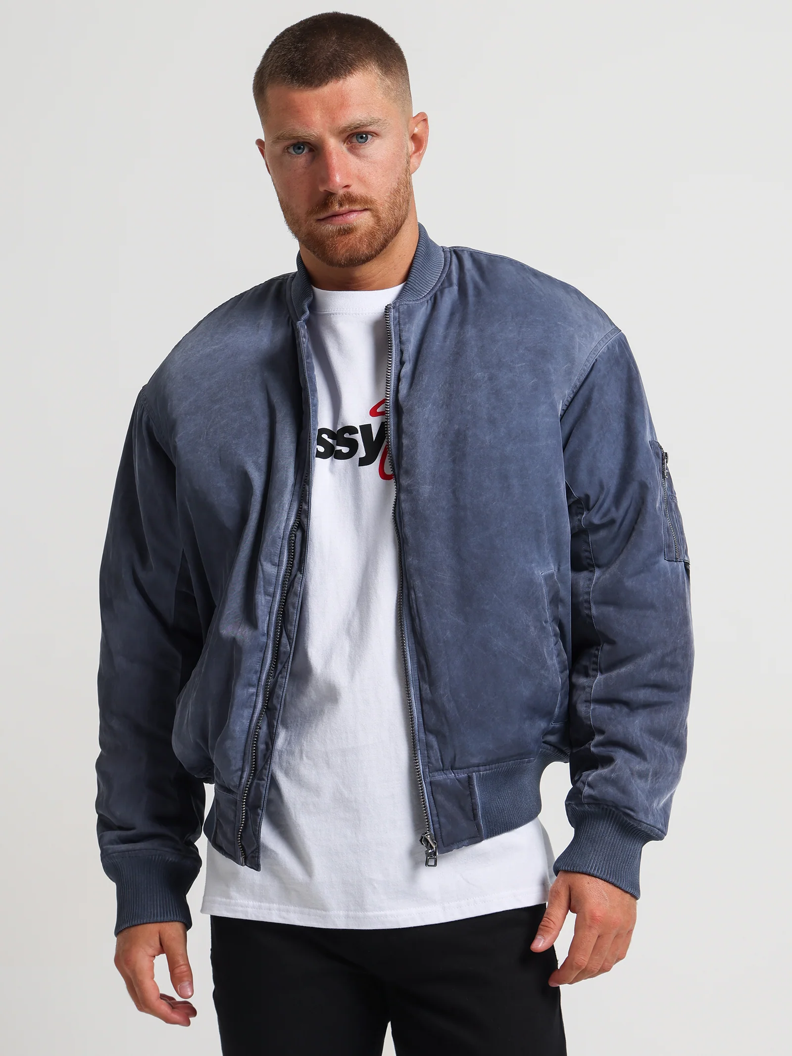 Dyed Nylon Bomber Jacket