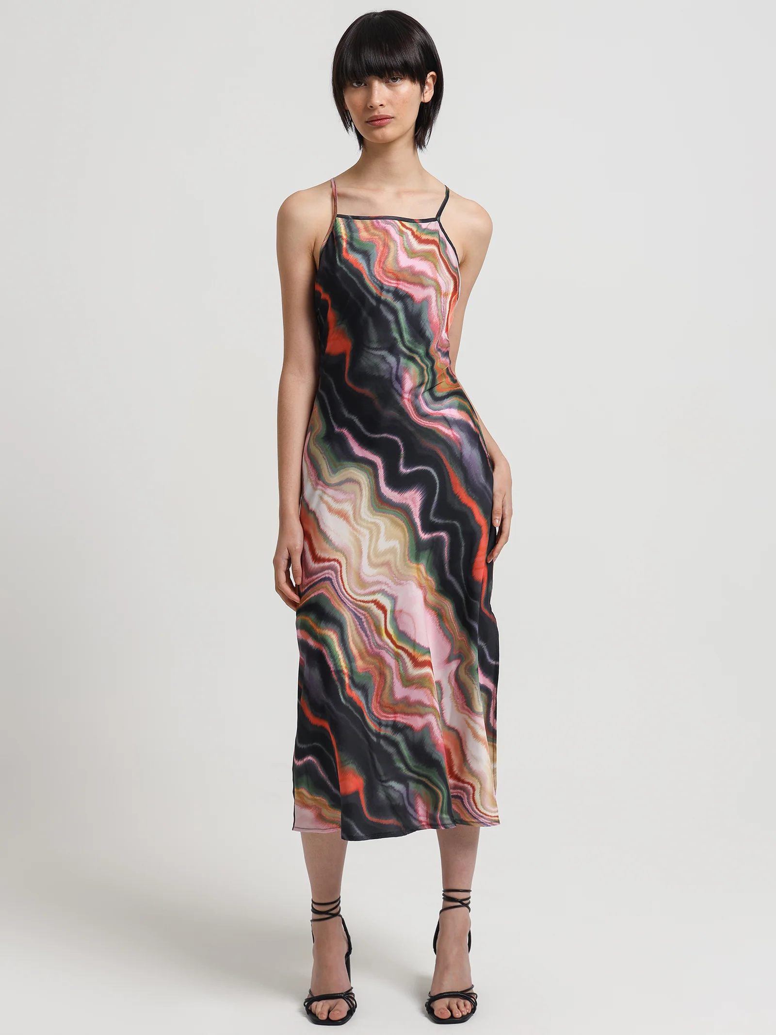 Eris Satin Midi Dress