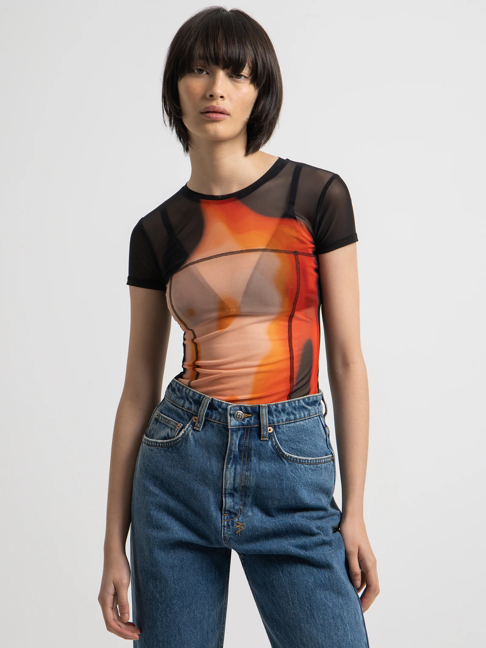 Feed The Fire Mesh Short Sleeve T-Shirt