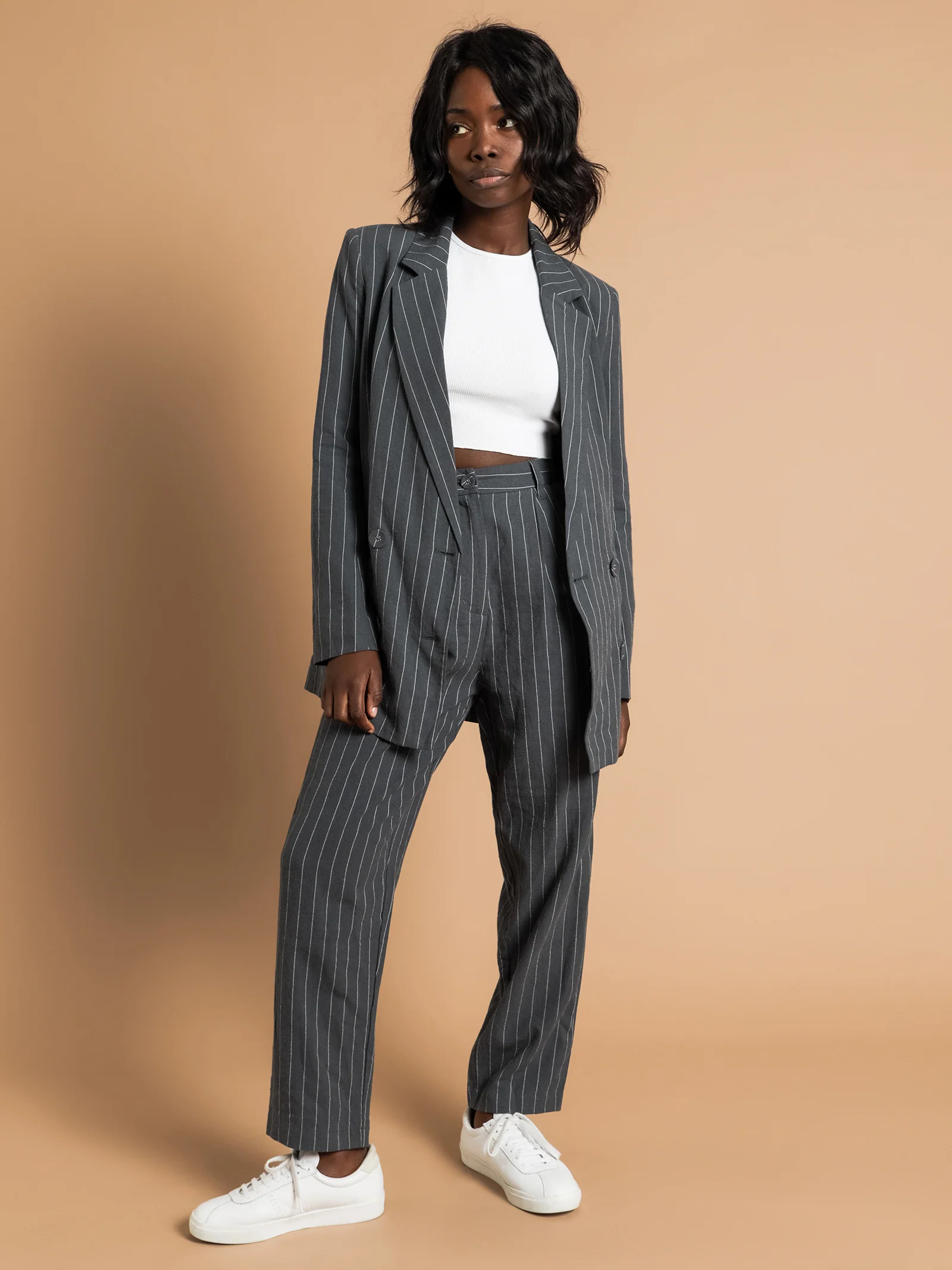 Finley Pinstripe Linen Pants - Image 3