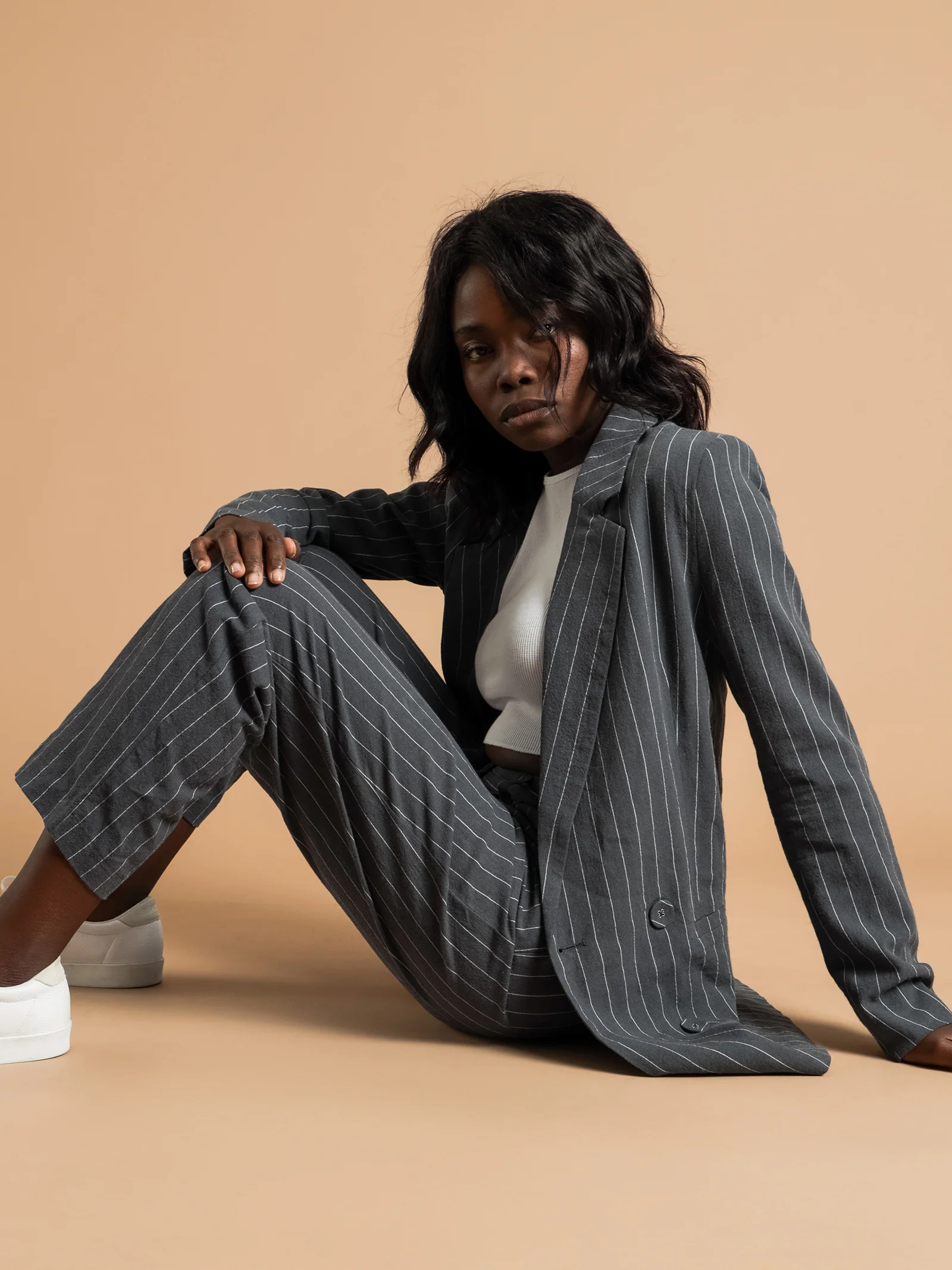 Finley Pinstripe Linen Pants - Image 5