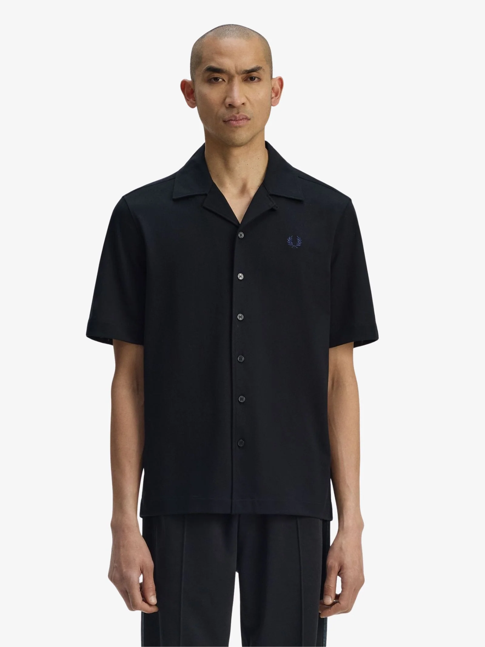 Compress Mesh Revere Collar Shirt