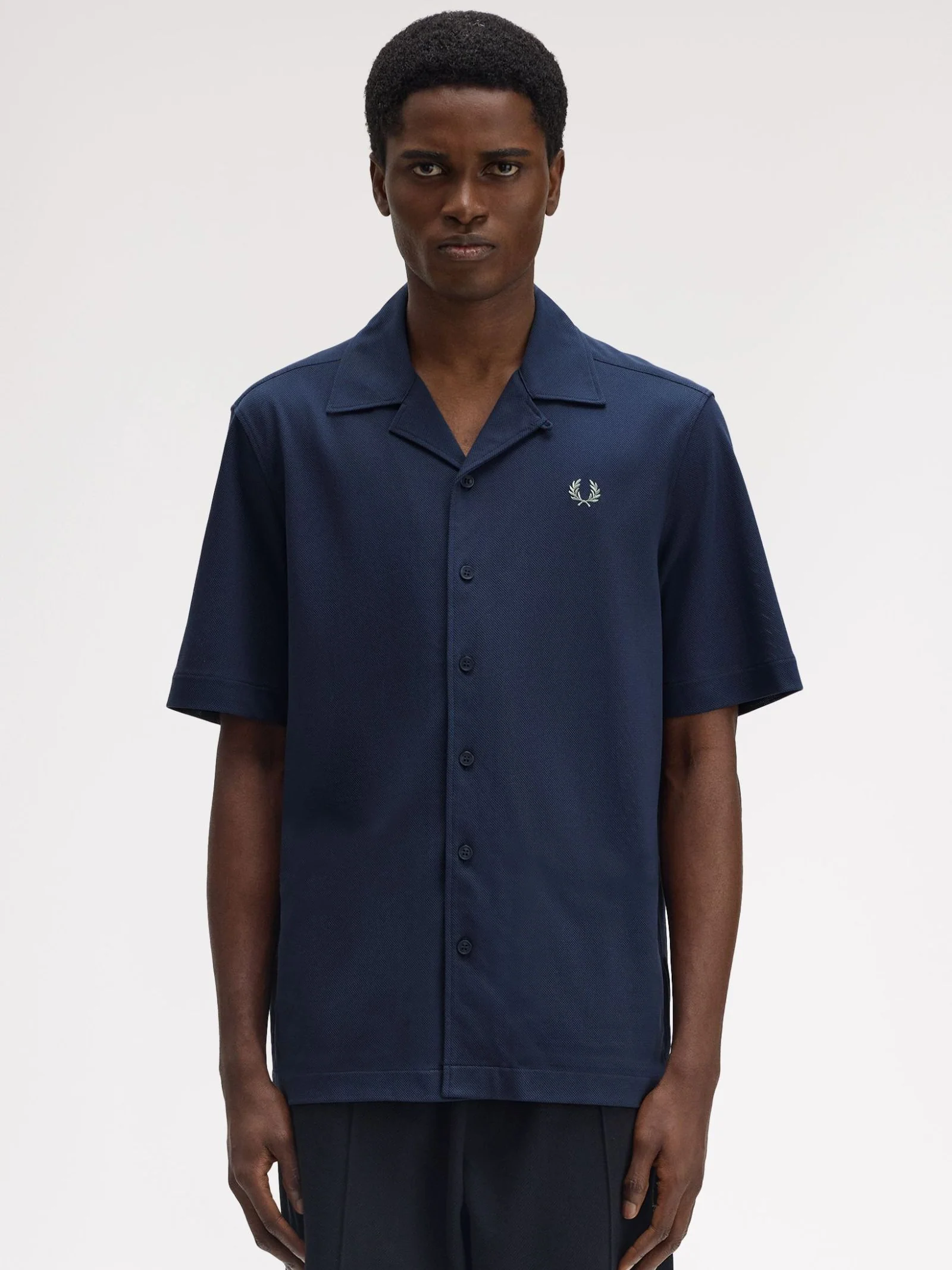 Compress Mesh Revere Collar Shirt