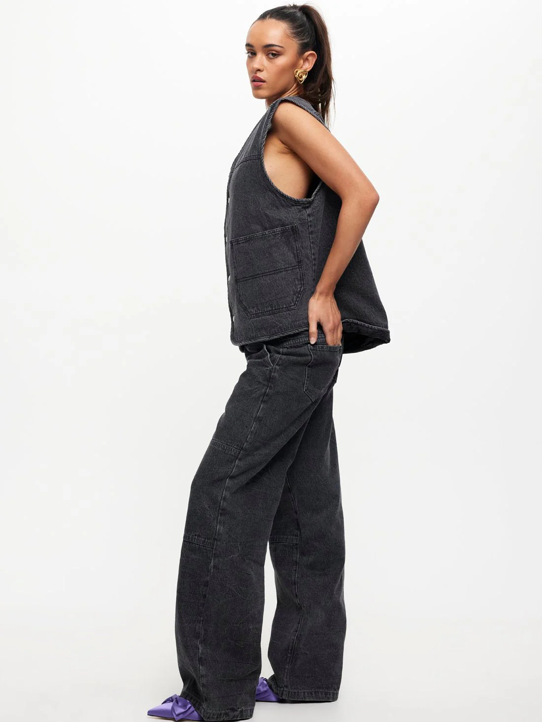 Freedom Oversized Denim Vest - Image 3