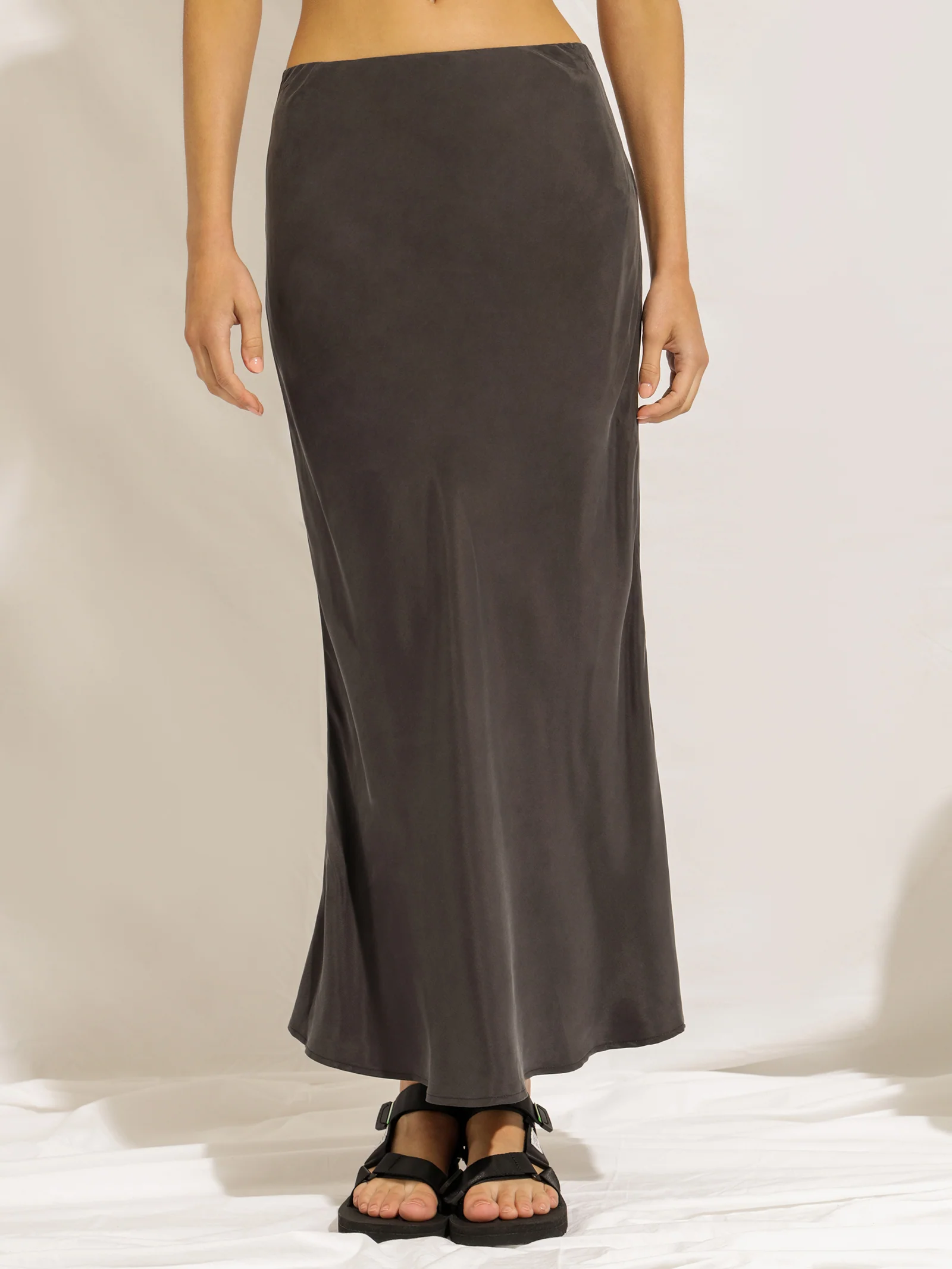 Halrow Cupro Midi Skirt