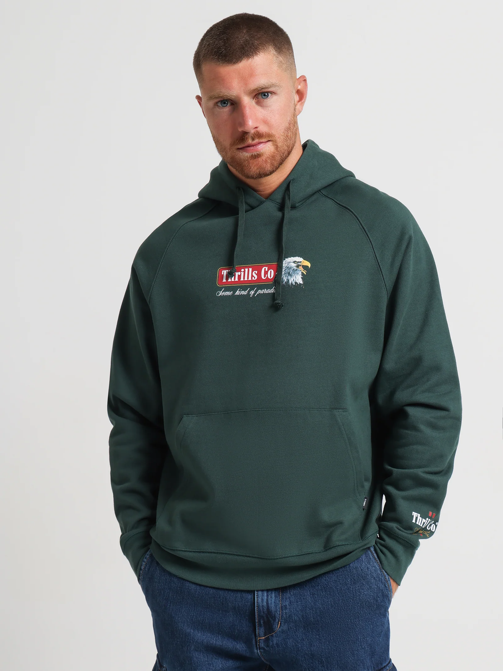Heavy Strength Raglan Pull On Hood