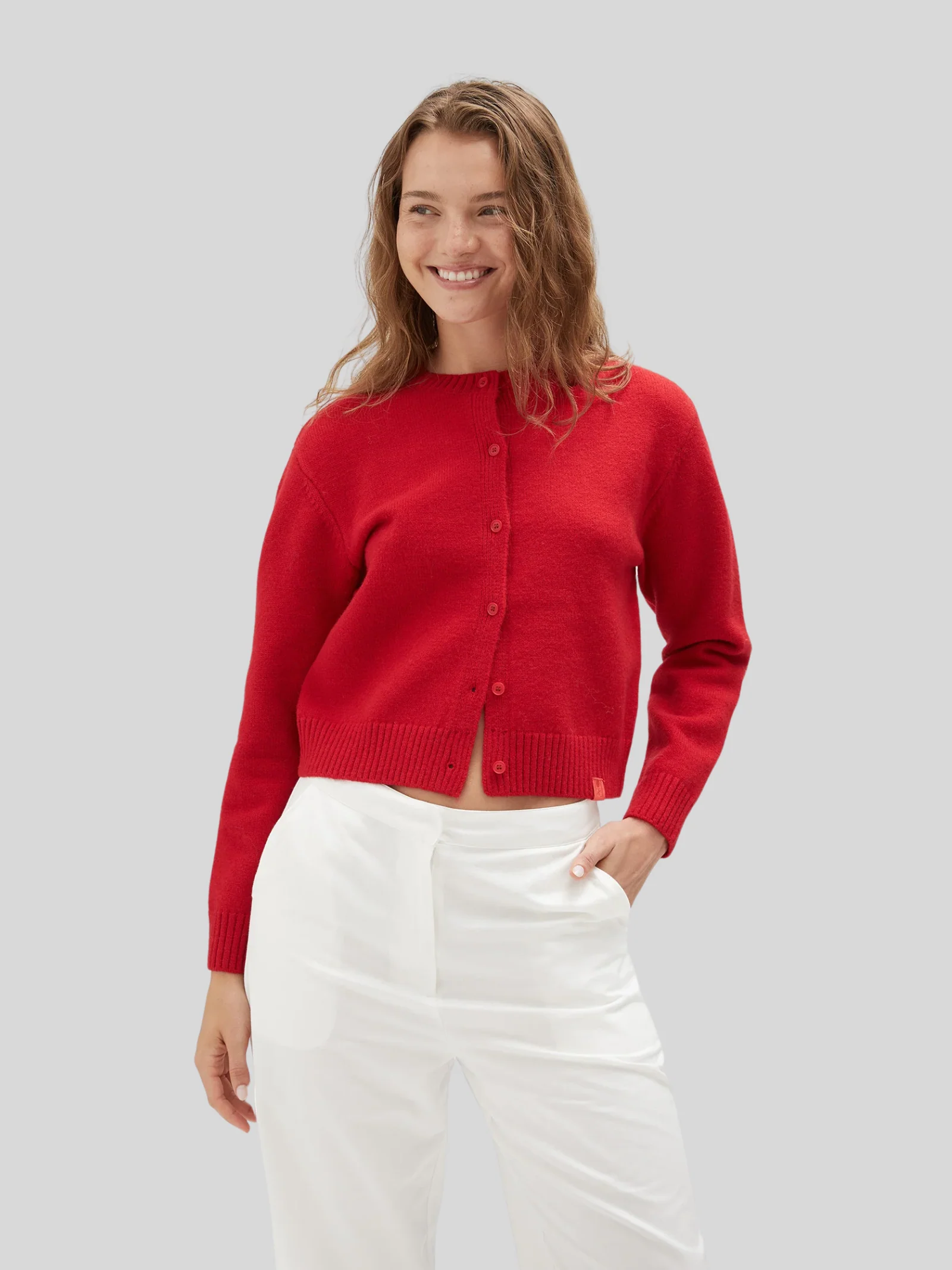 Crew Neck Cardigan