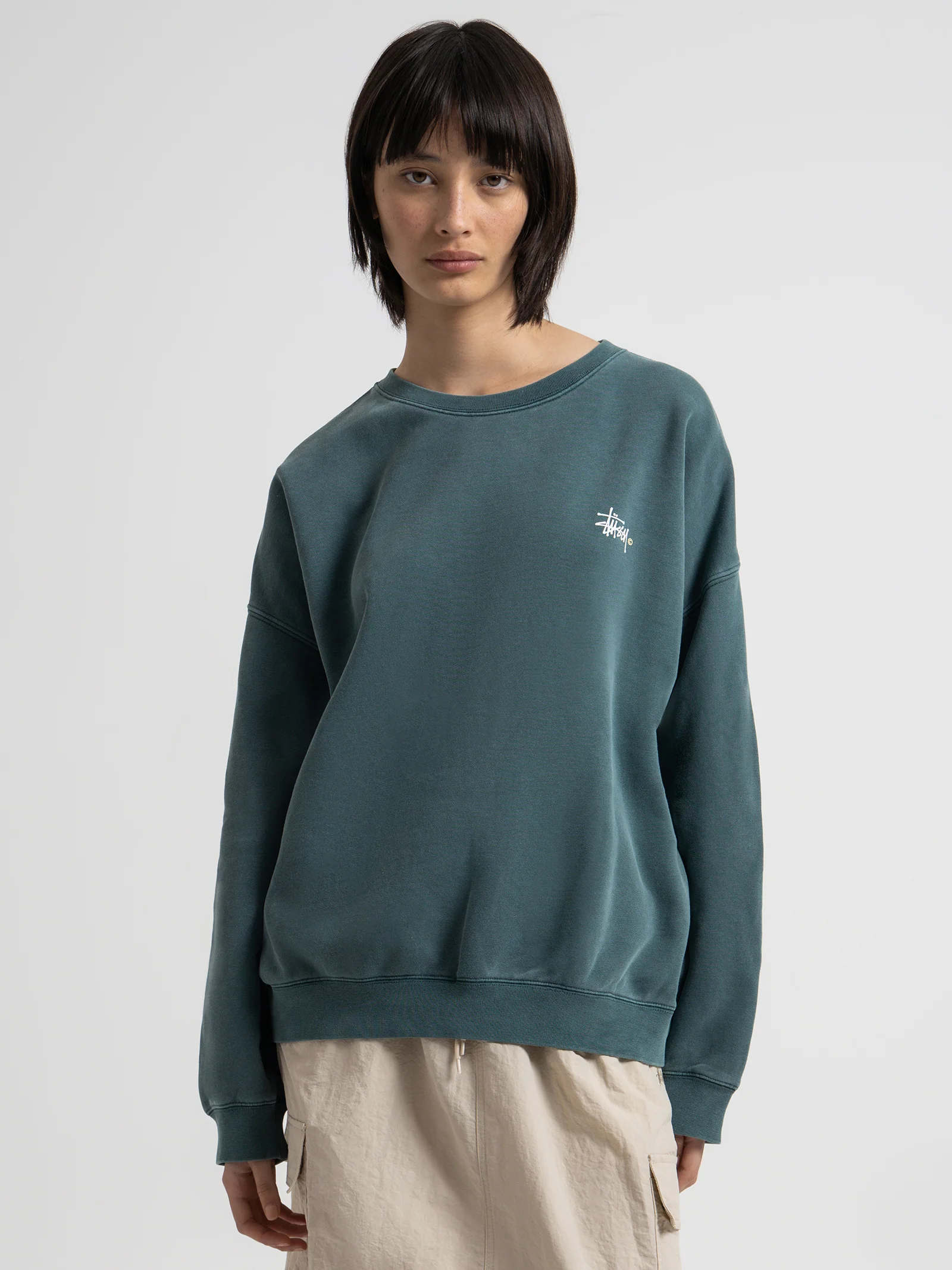 Italic Oversized Crew Sweater