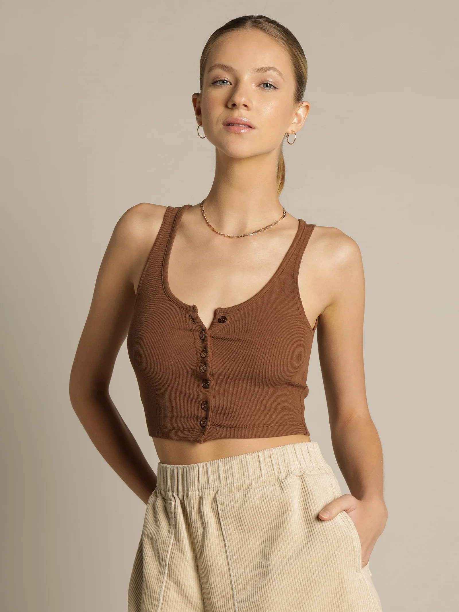 Jaide Button Up Tank