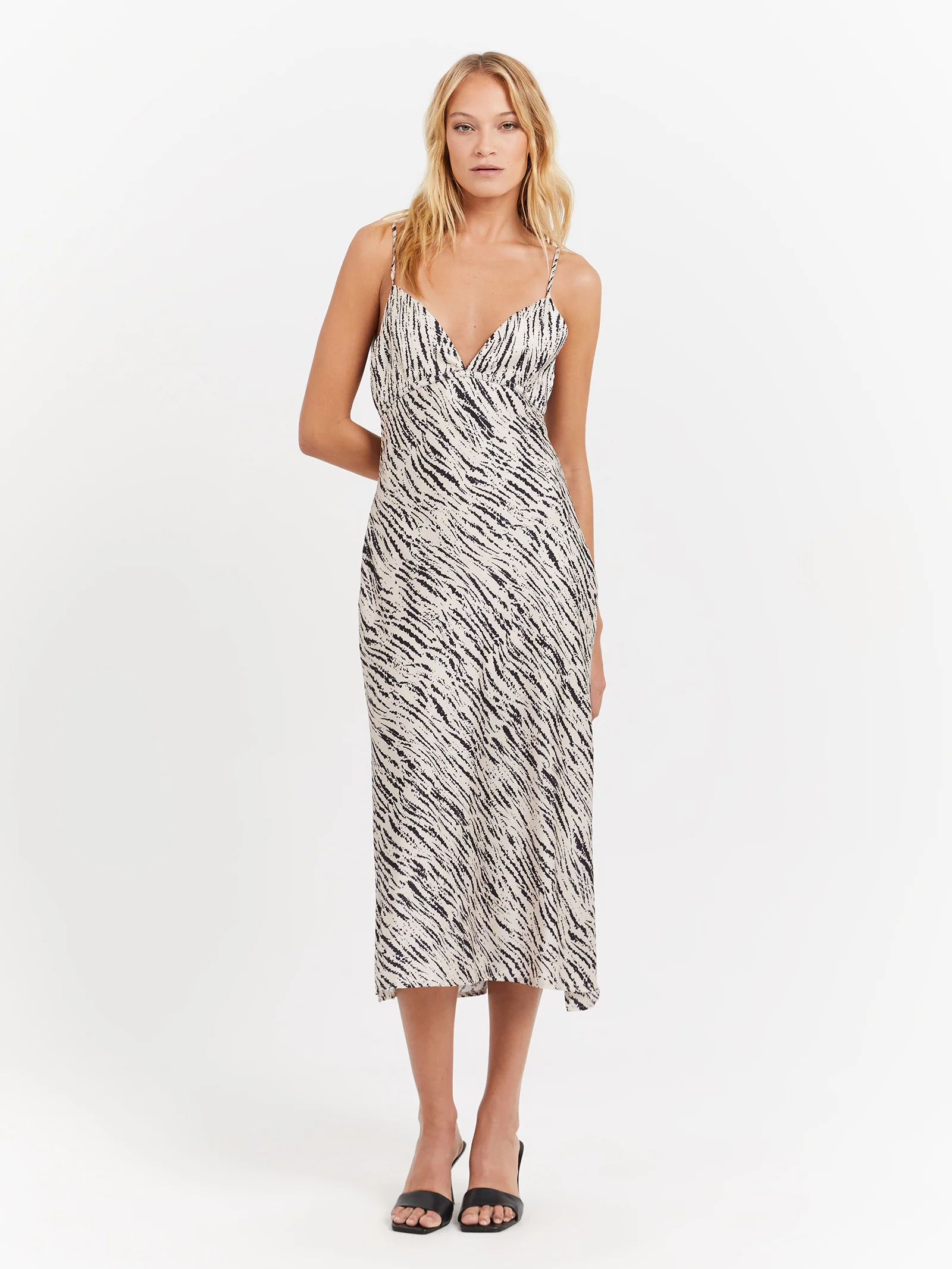 Leya Satin Midi Dress