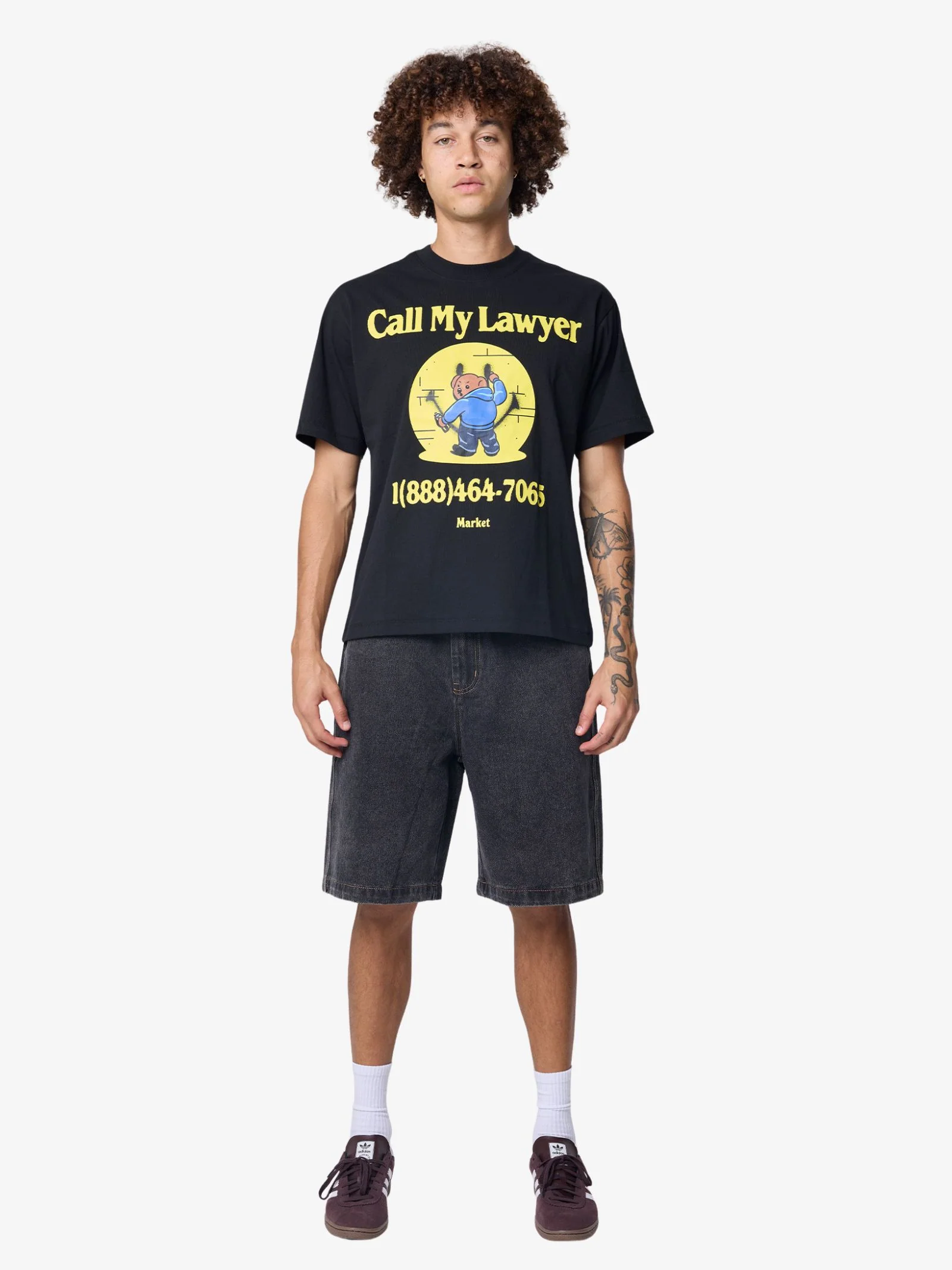 Smiley Call My Lawyer Bear T-Shirt