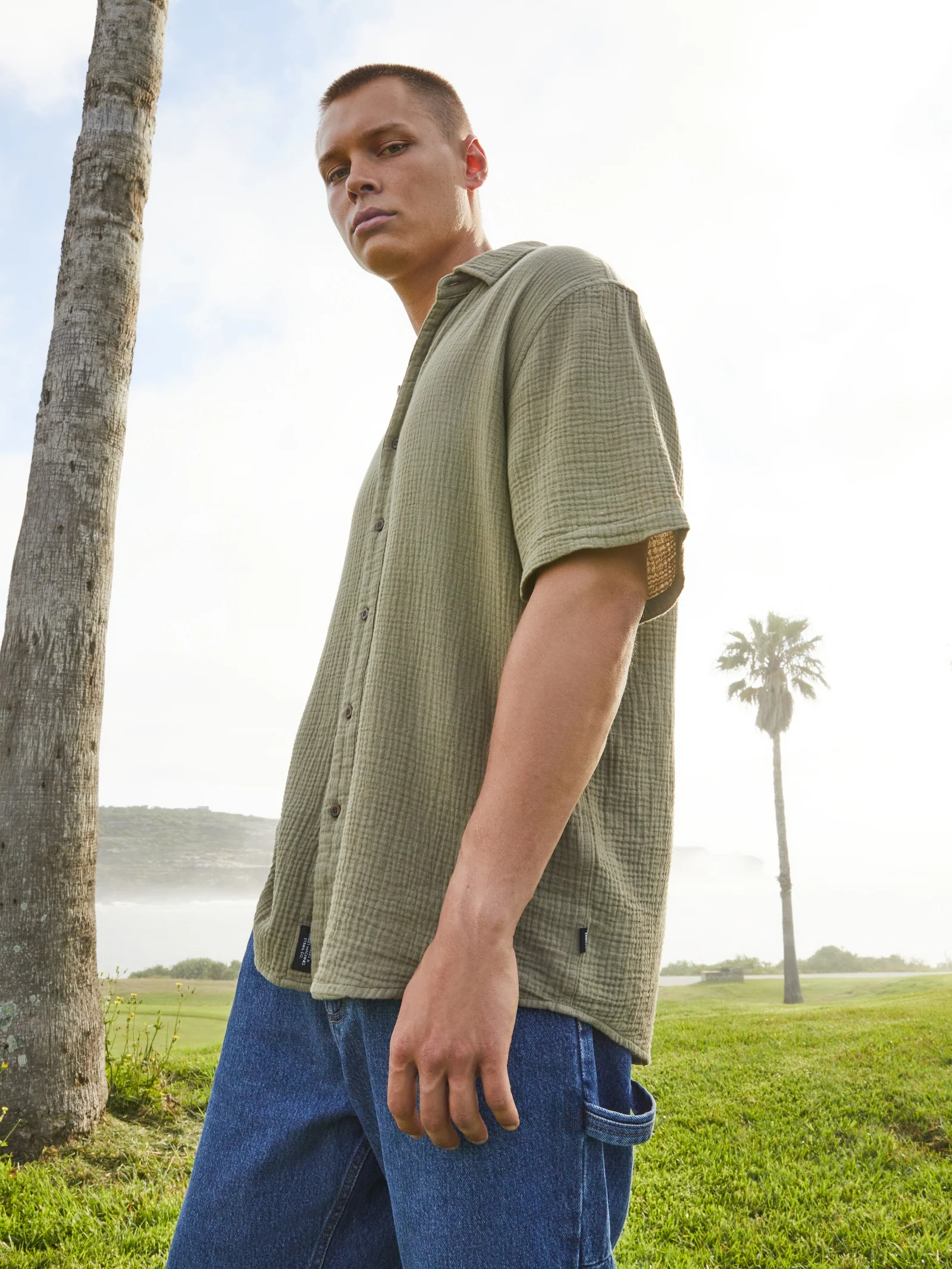 Minimal Seersucker Short Sleeve Shirt