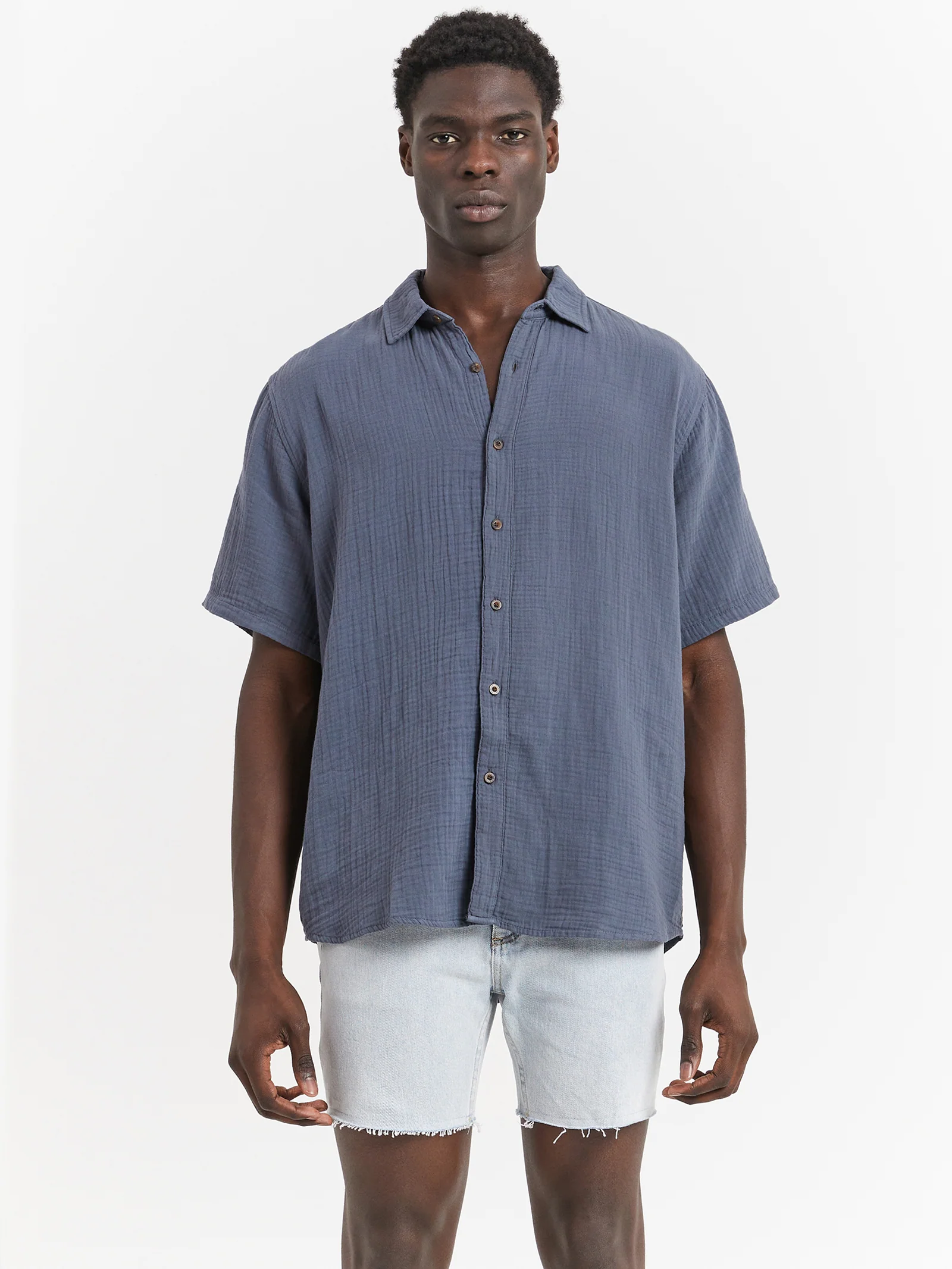 Minimal Seersucker Short Sleeve Shirt