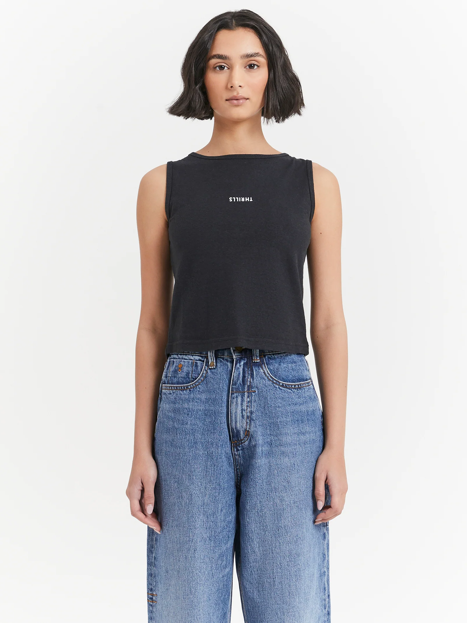 Minimal Thrills Hemp Boat Neck Tank
