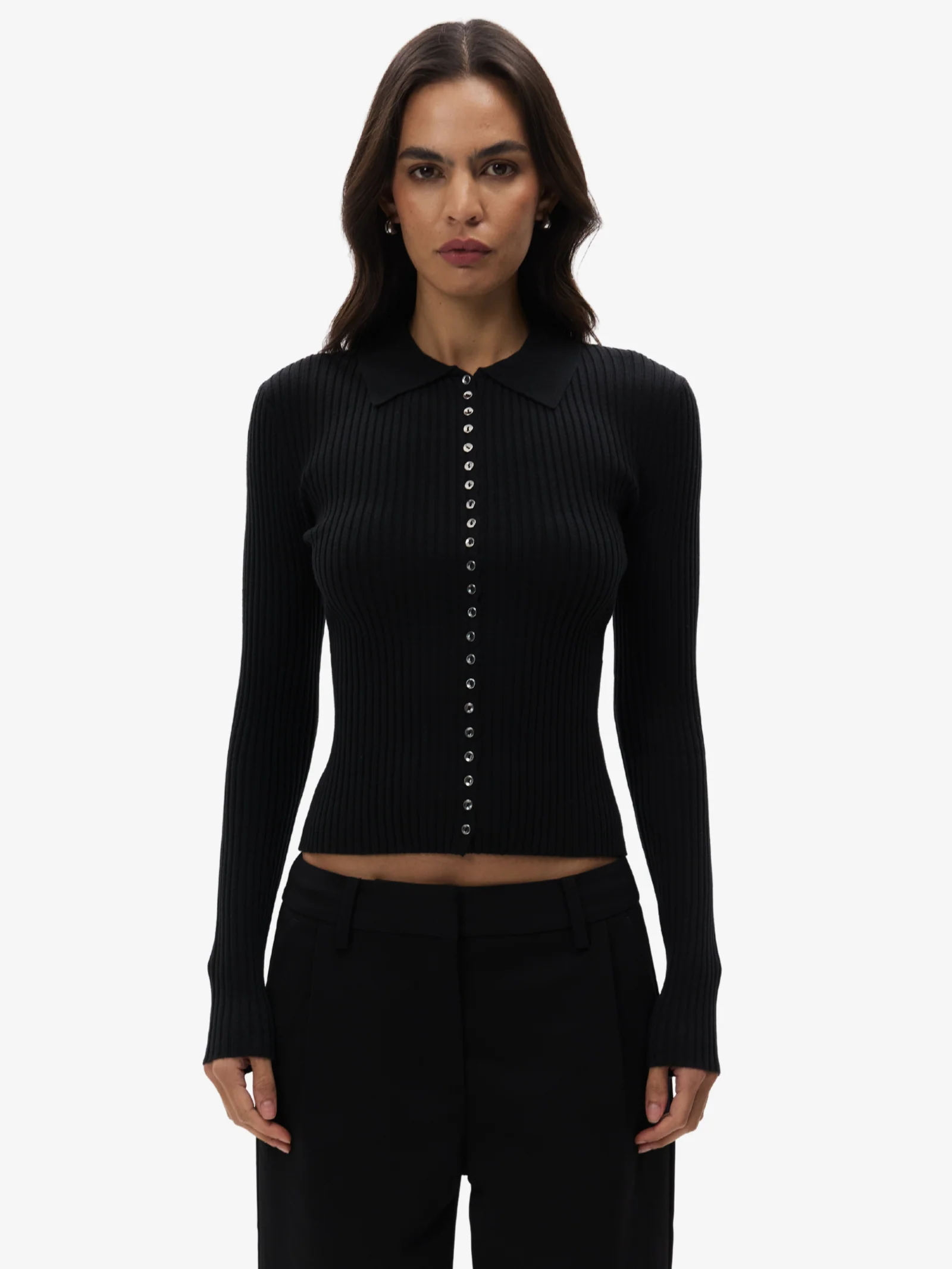 Long Sleeve Button Up Knit