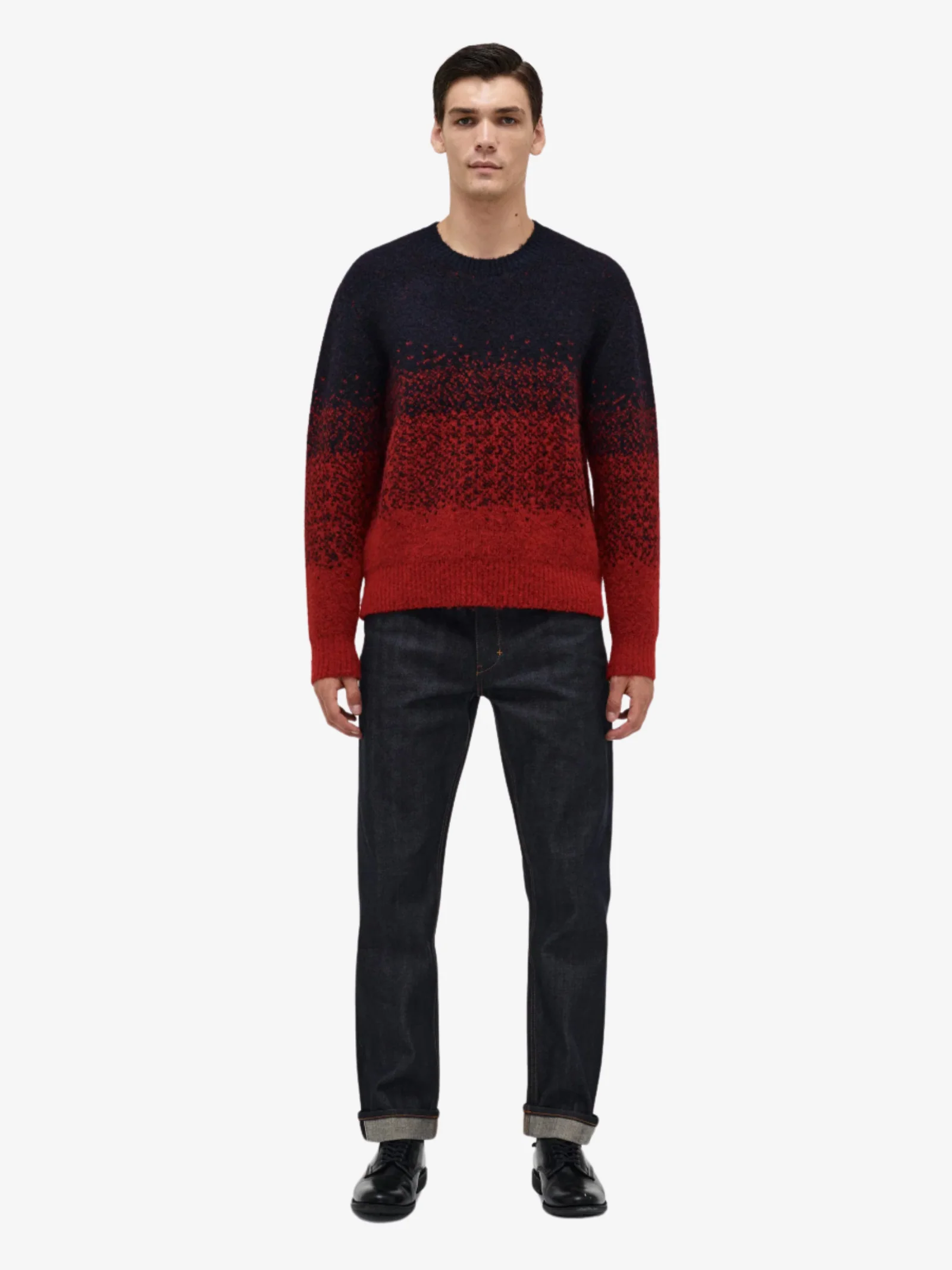 Brushed Ombre Crew Knit