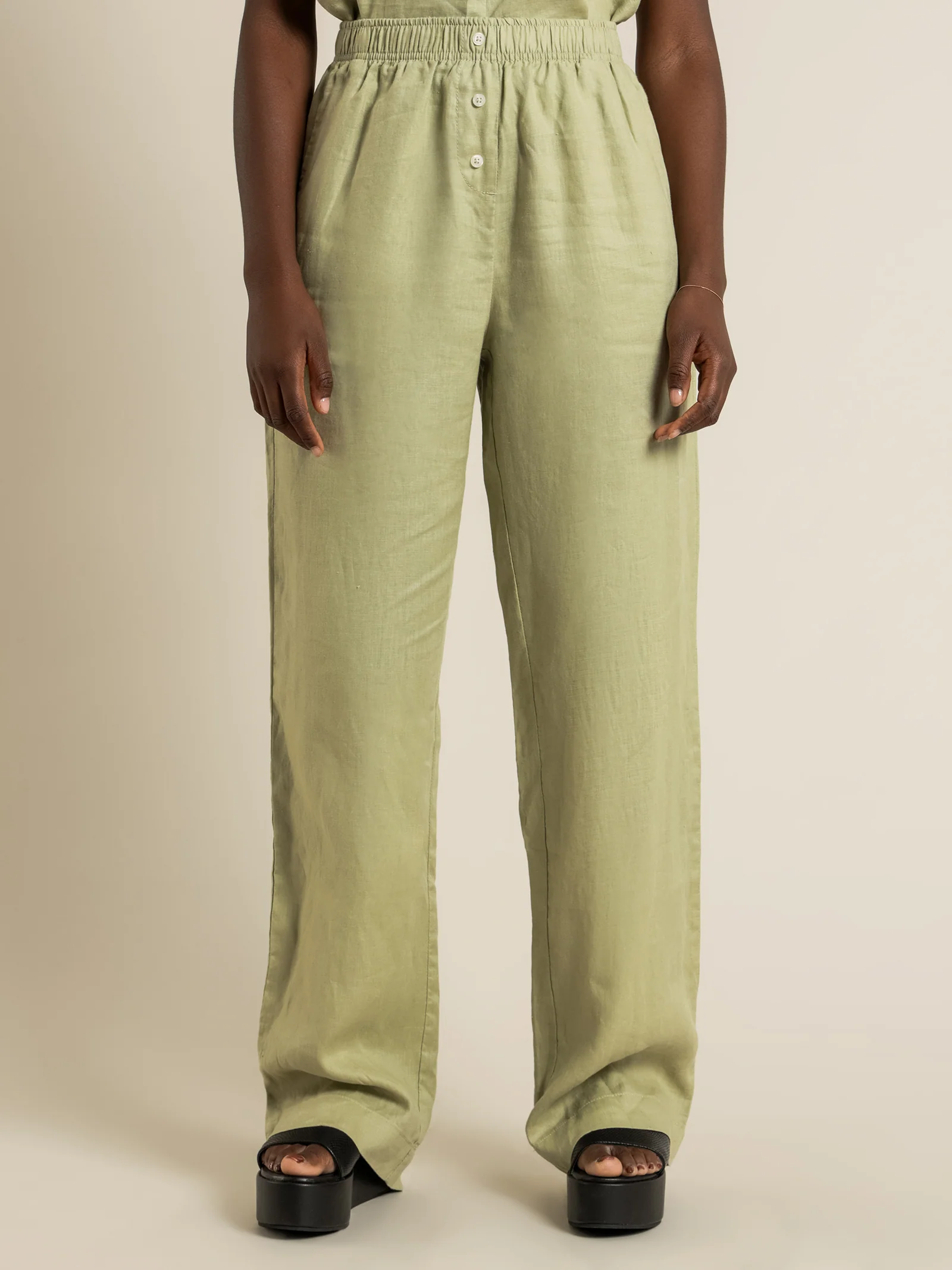 Nude Linen Lounge Pants