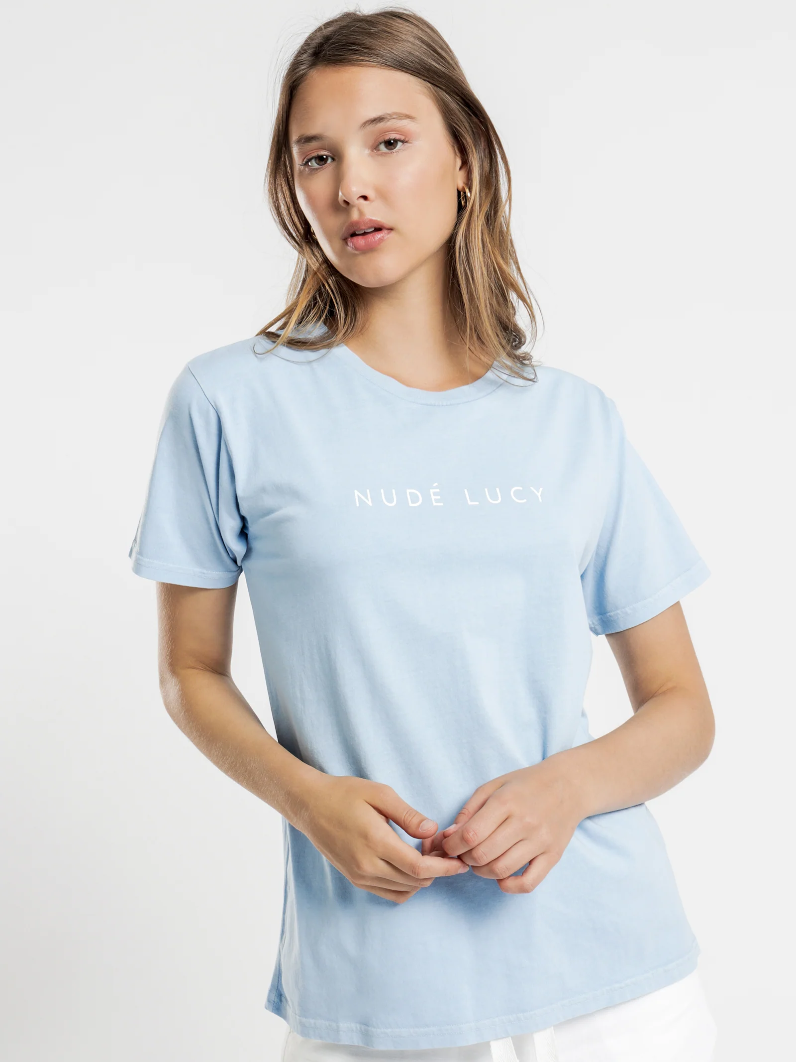 Nude Lucy Washed Slogan T-Shirt