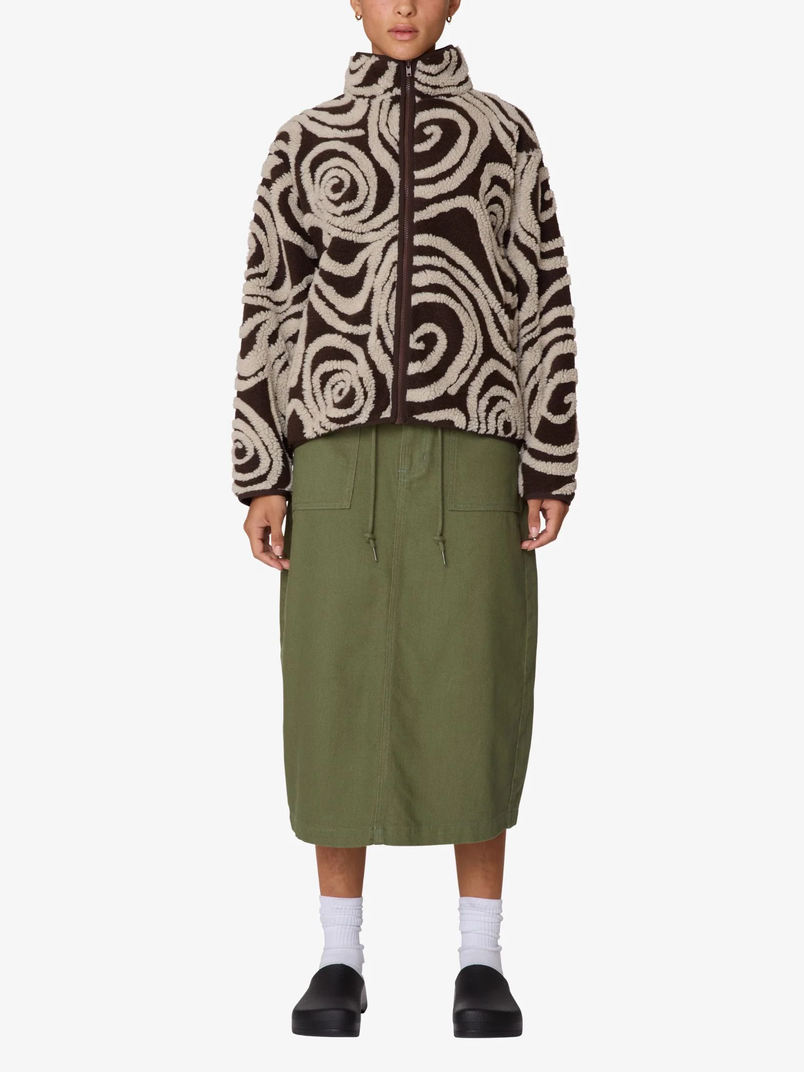 Swirls Jacquard Zip Jacket