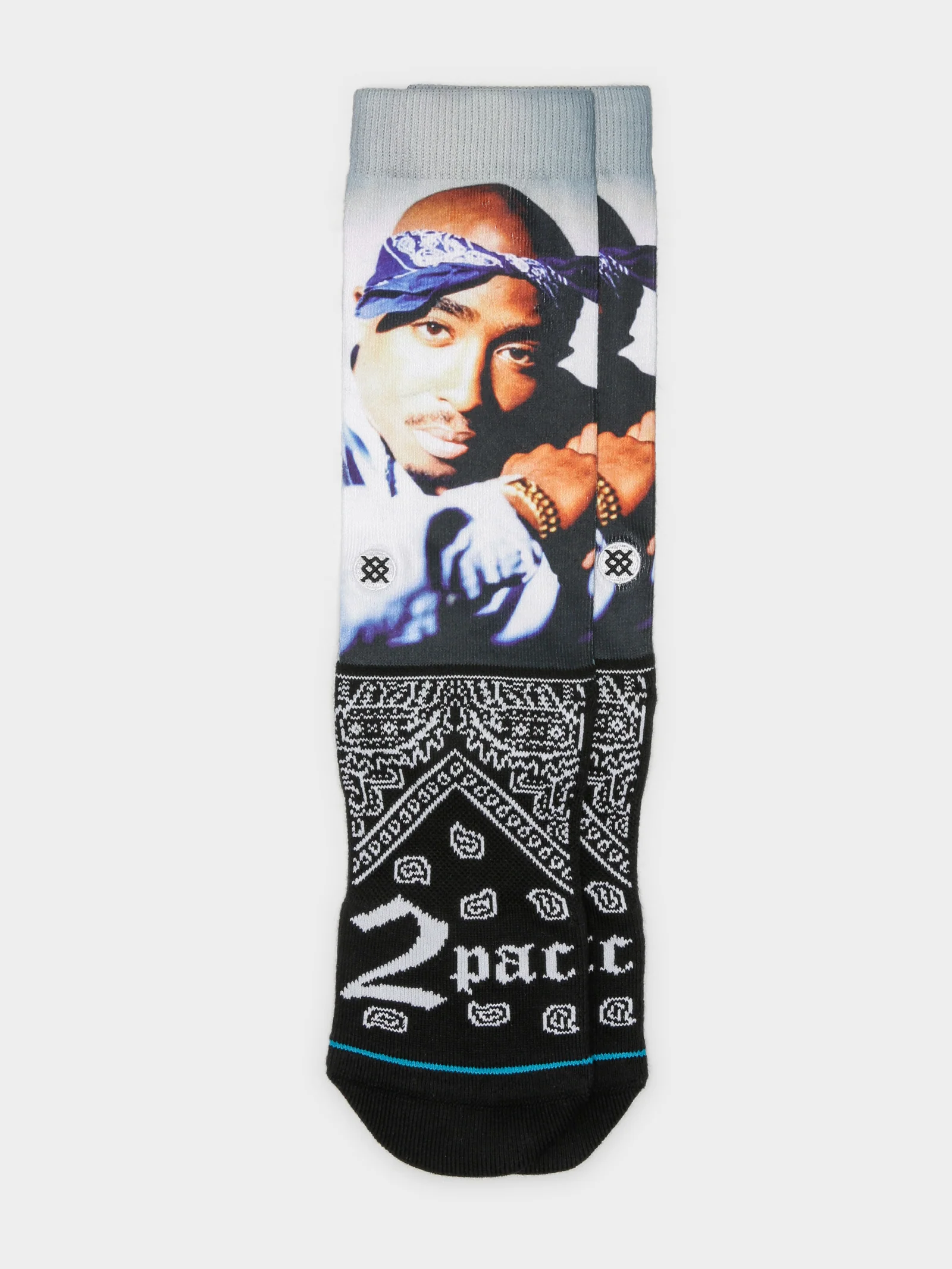 One Pair of Makaveli Tupac Crew Socks