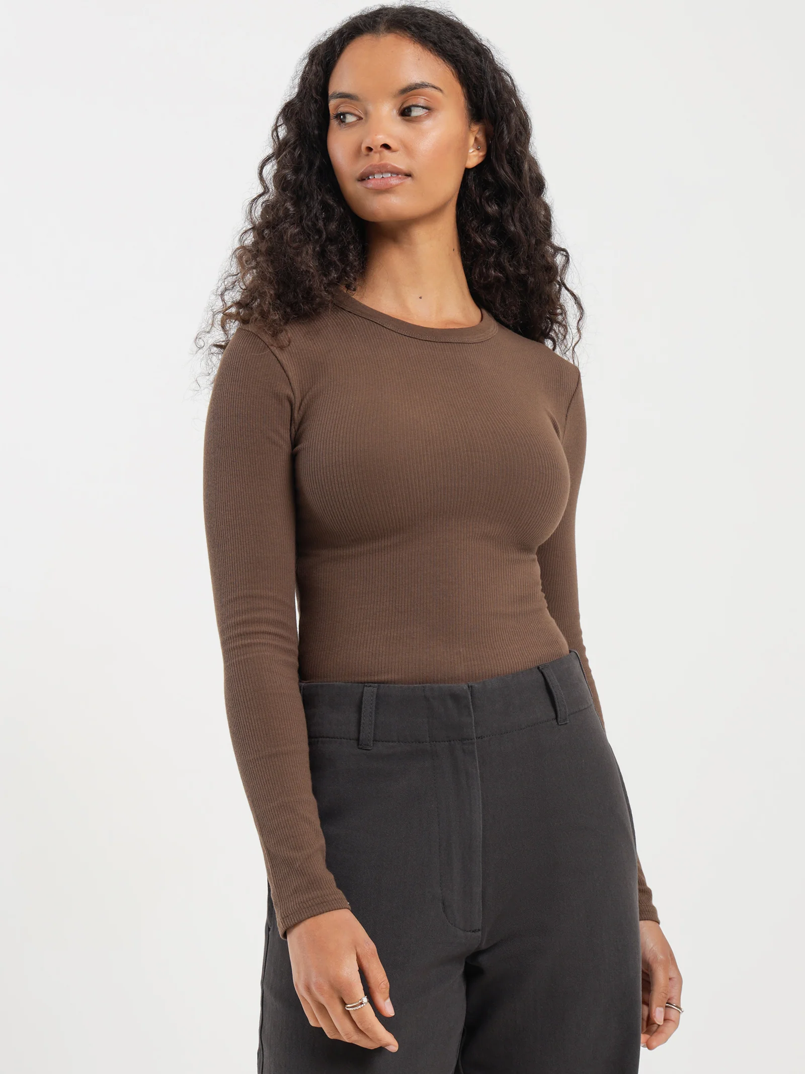 Organic Rib Long Sleeve T-Shirt