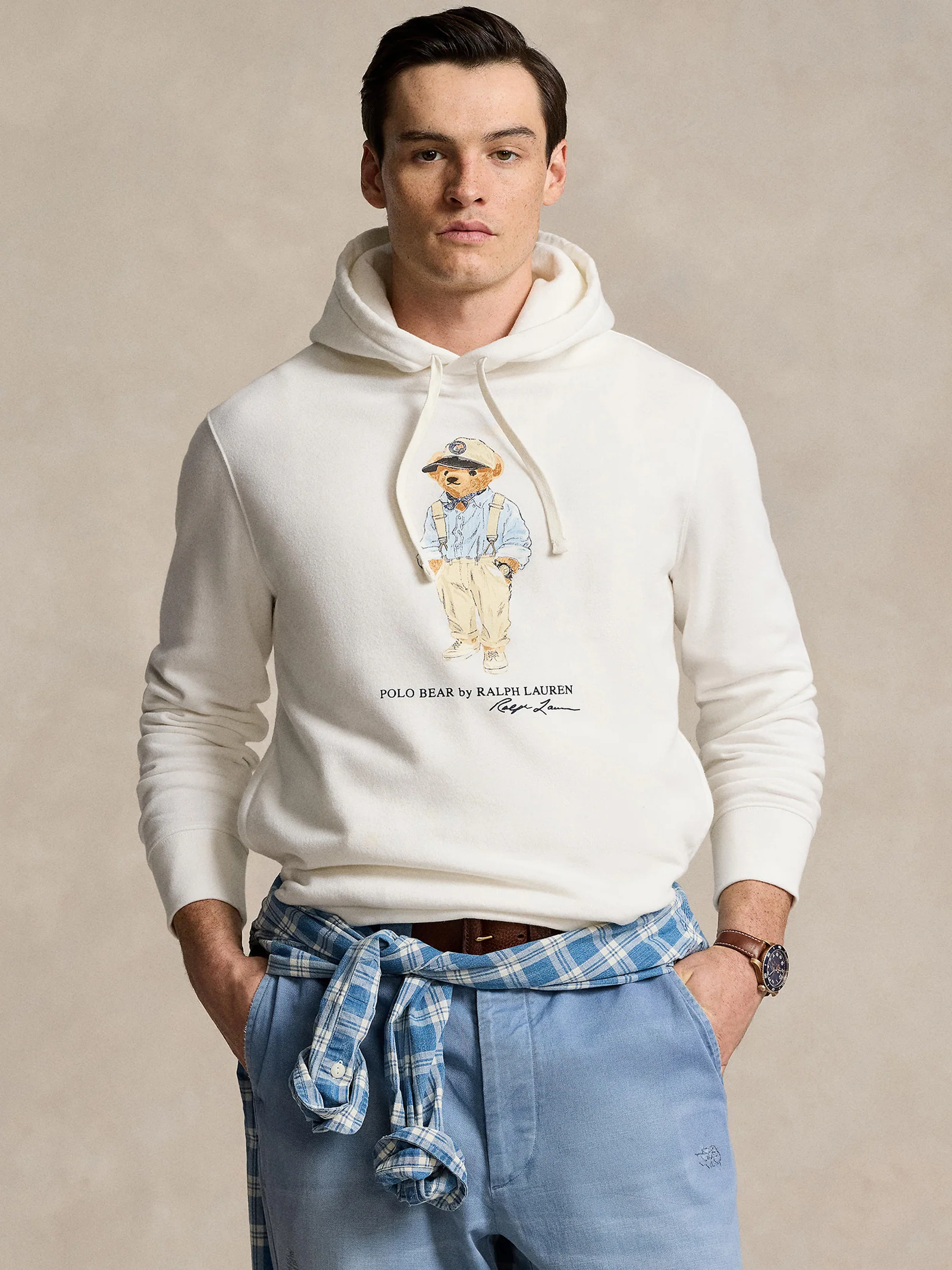 Graphic Fleece Bear Hoodie