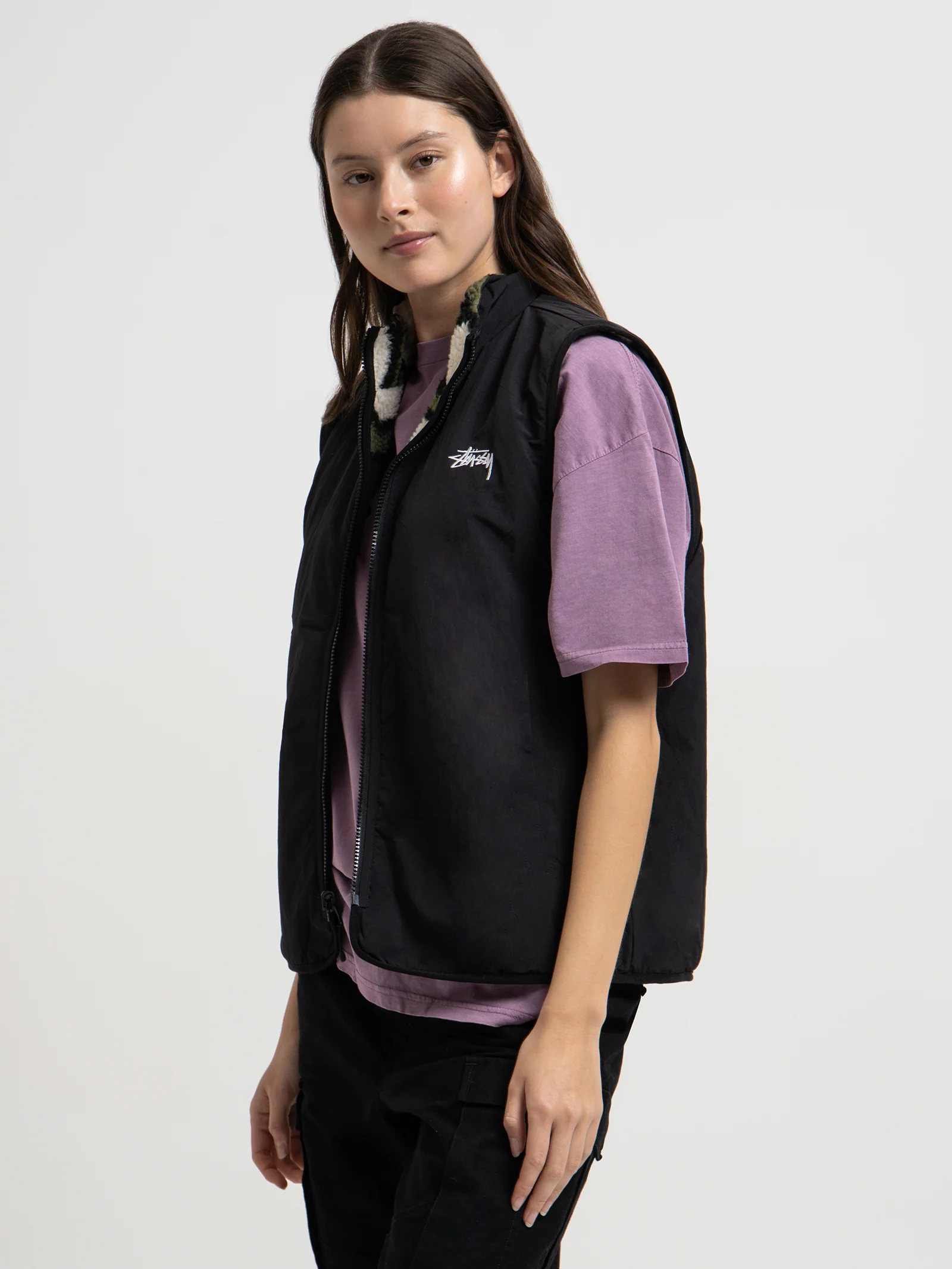 Reversible Stock Sherpa Vest - Image 2