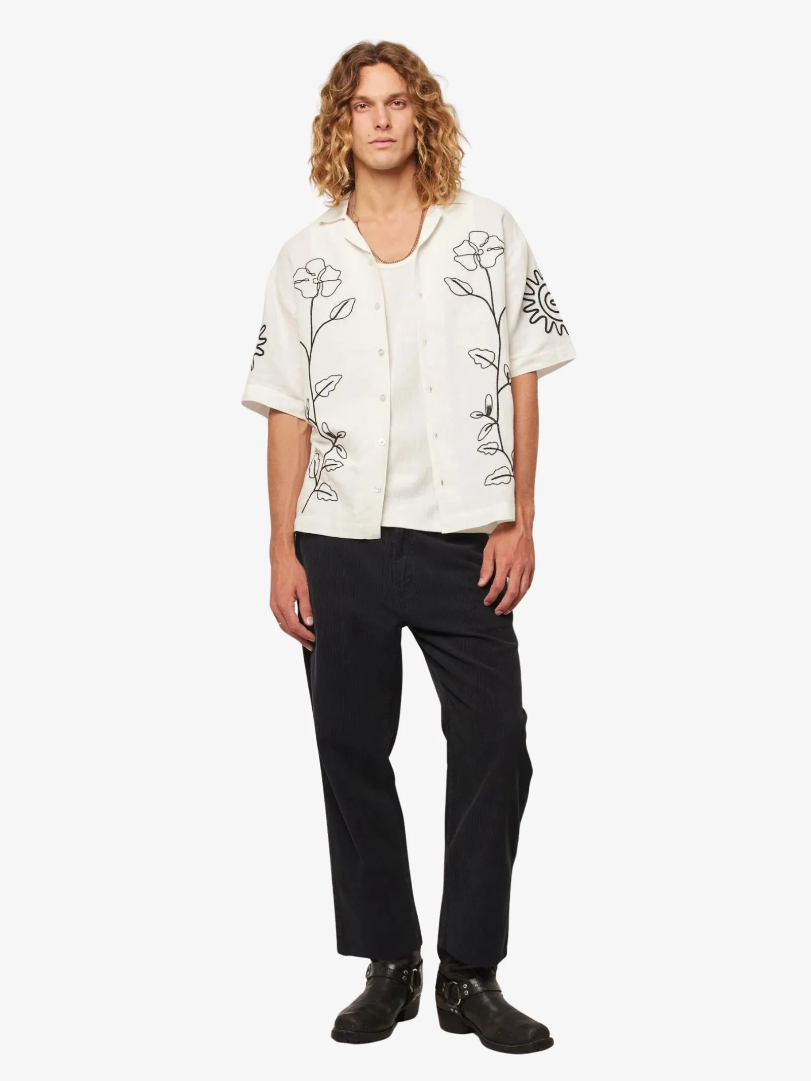 Suns Up Flower Bowler Shirt