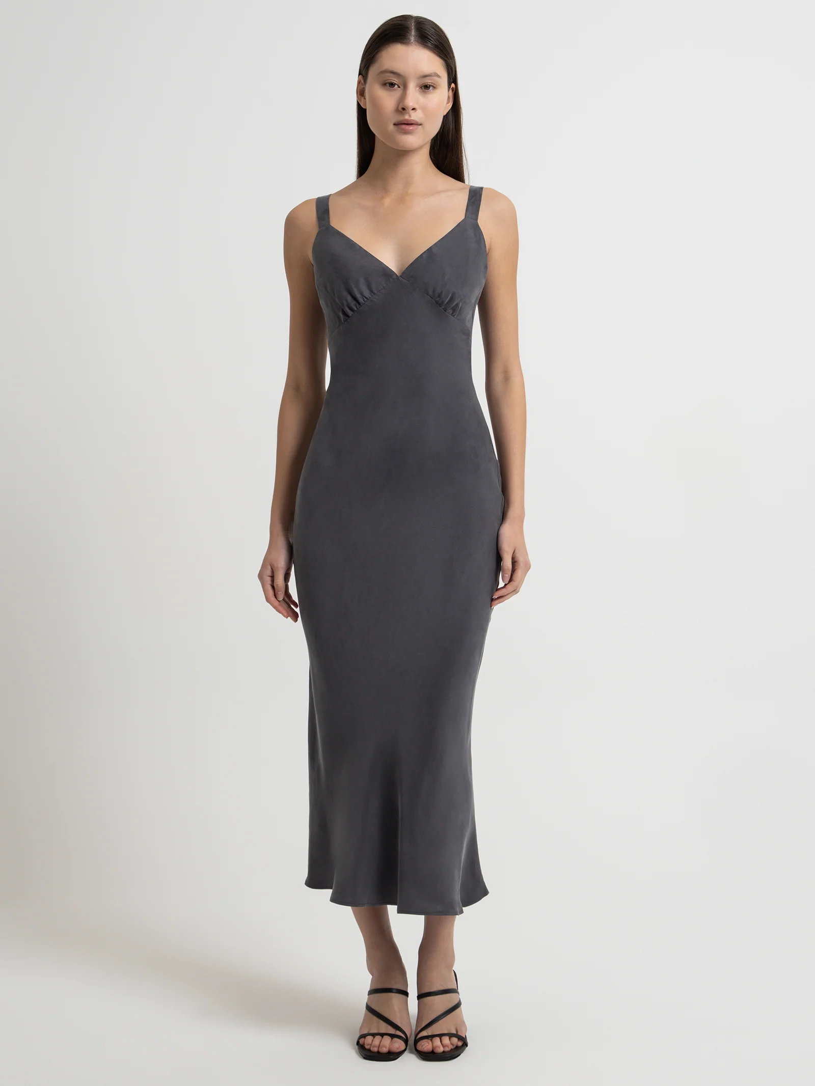 Roni Cupro Slip Dress