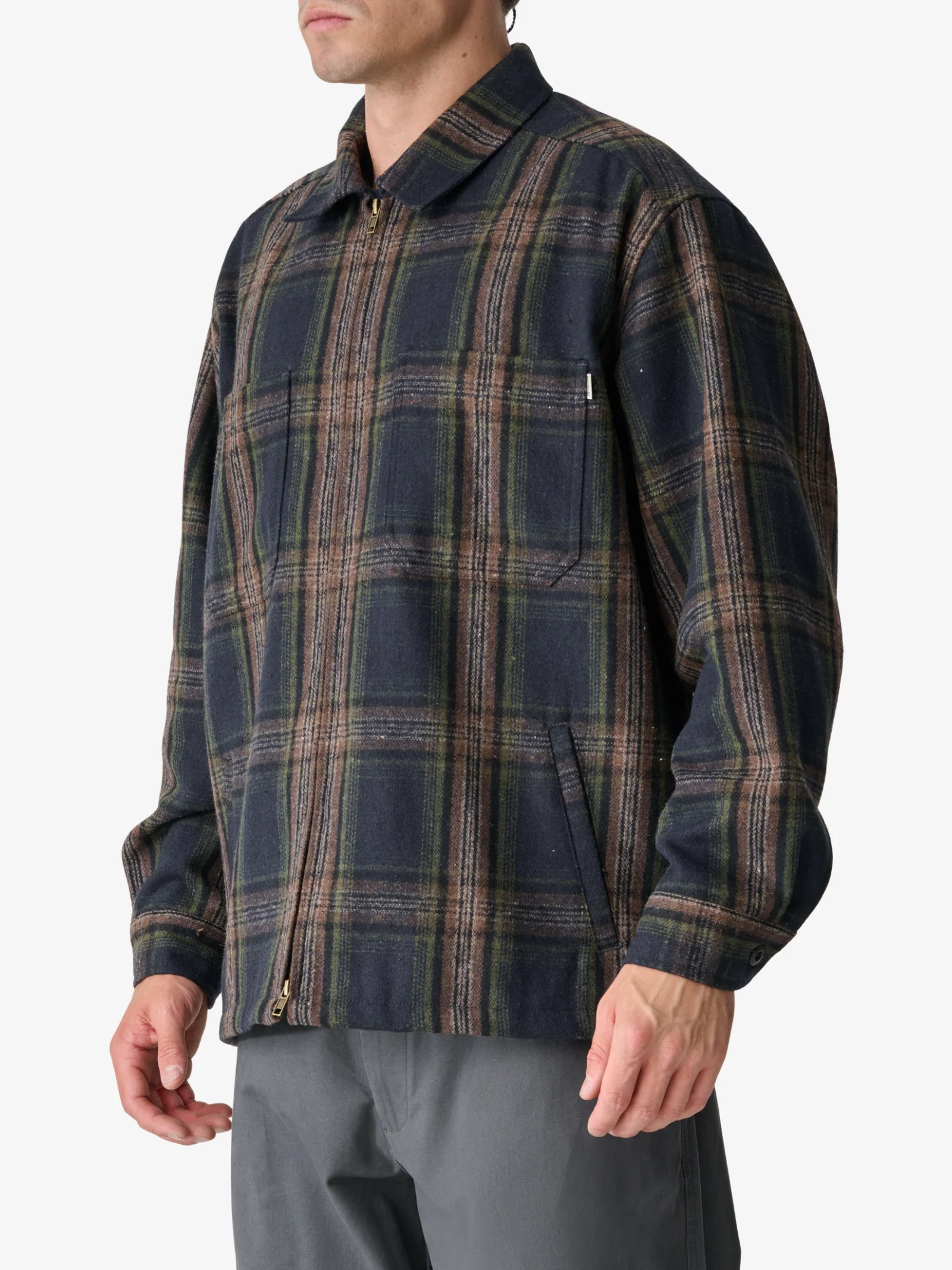 Long Sleeve Zip Thru Shirt