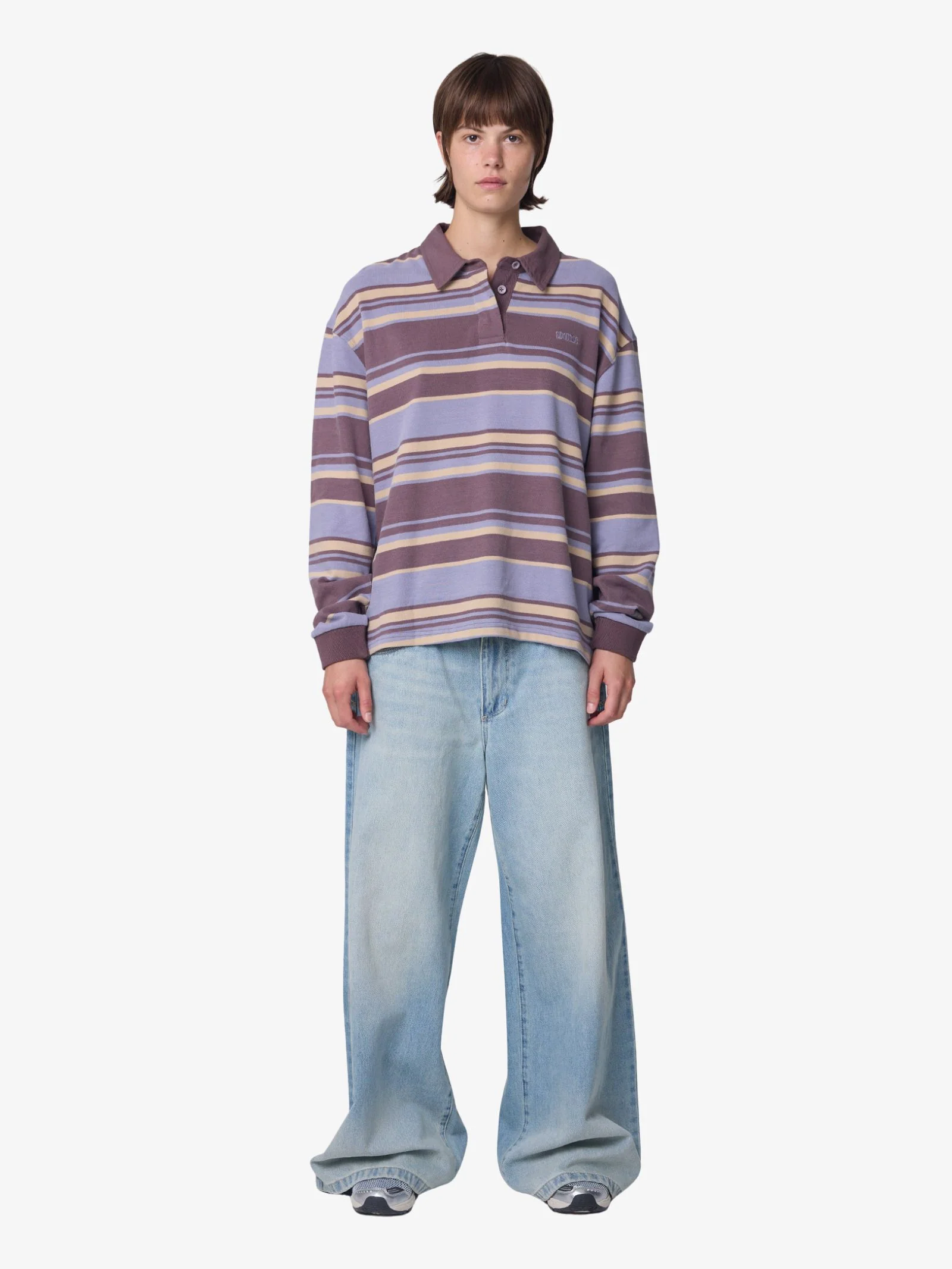 Peach Stripe Rugby Shirt