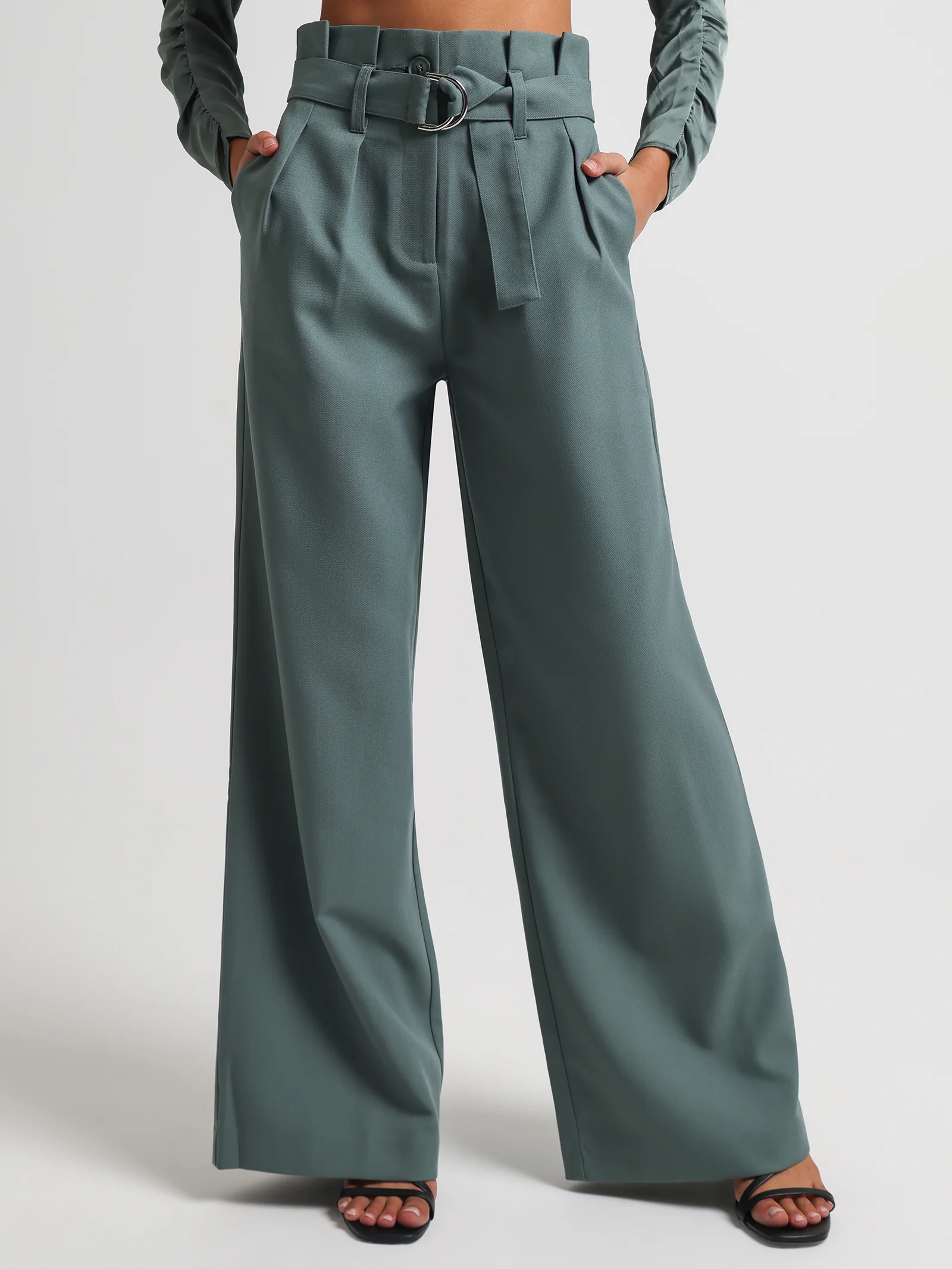Sammy Belted Paperbag Pants