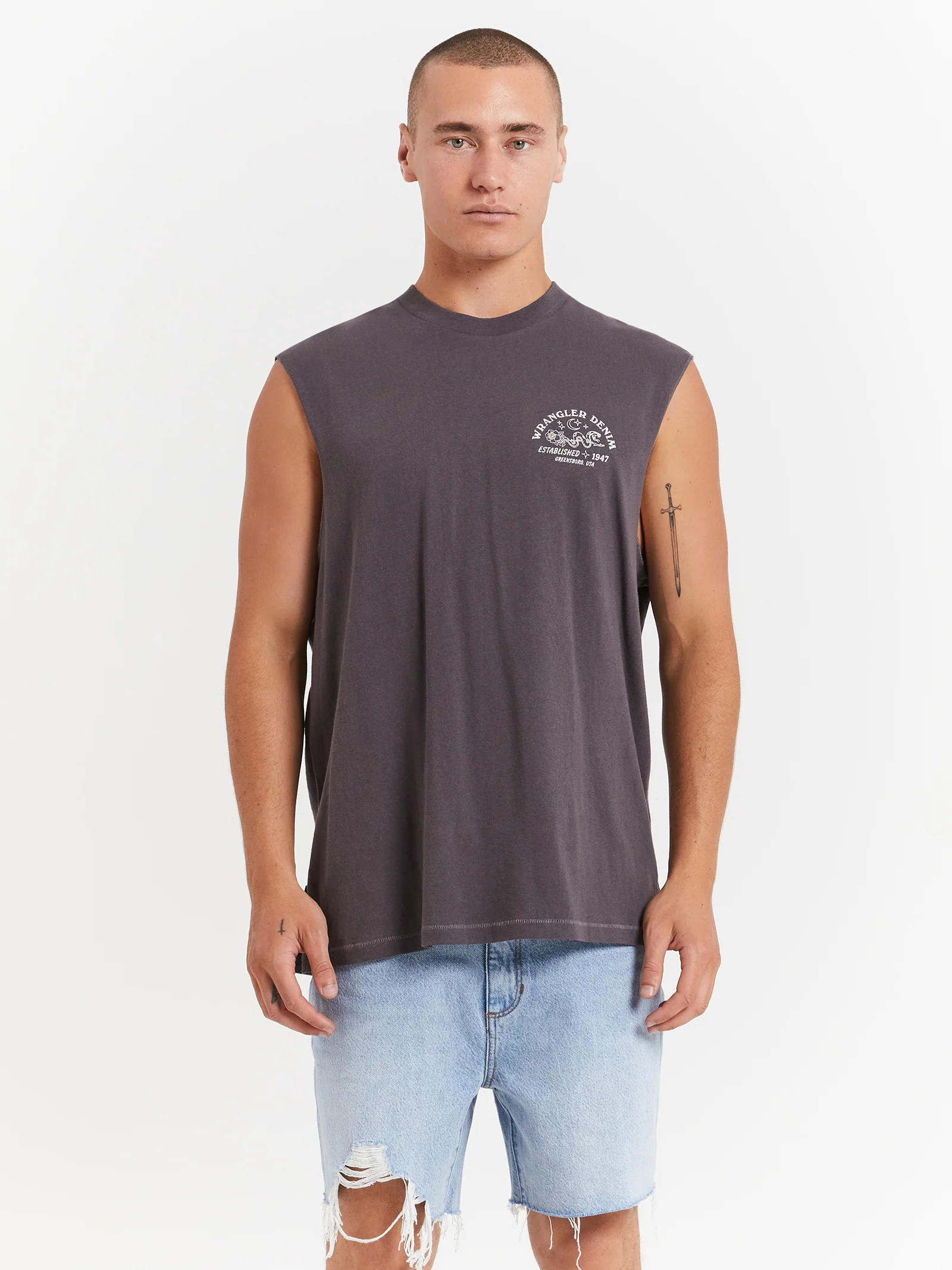 Serpent Stamp Muscle T-Shirt