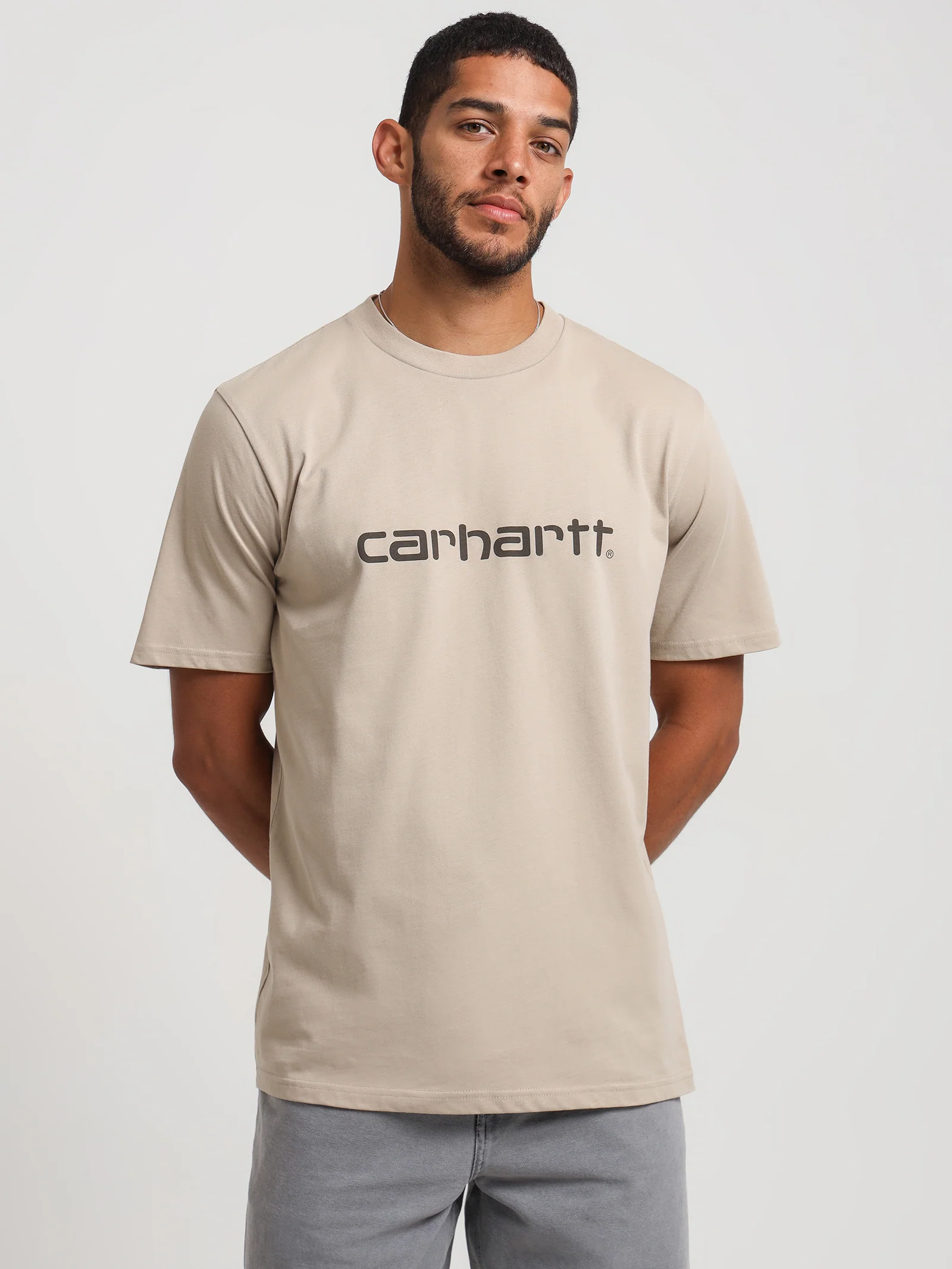 Short Sleeve Script Emboirdery T-Shirt