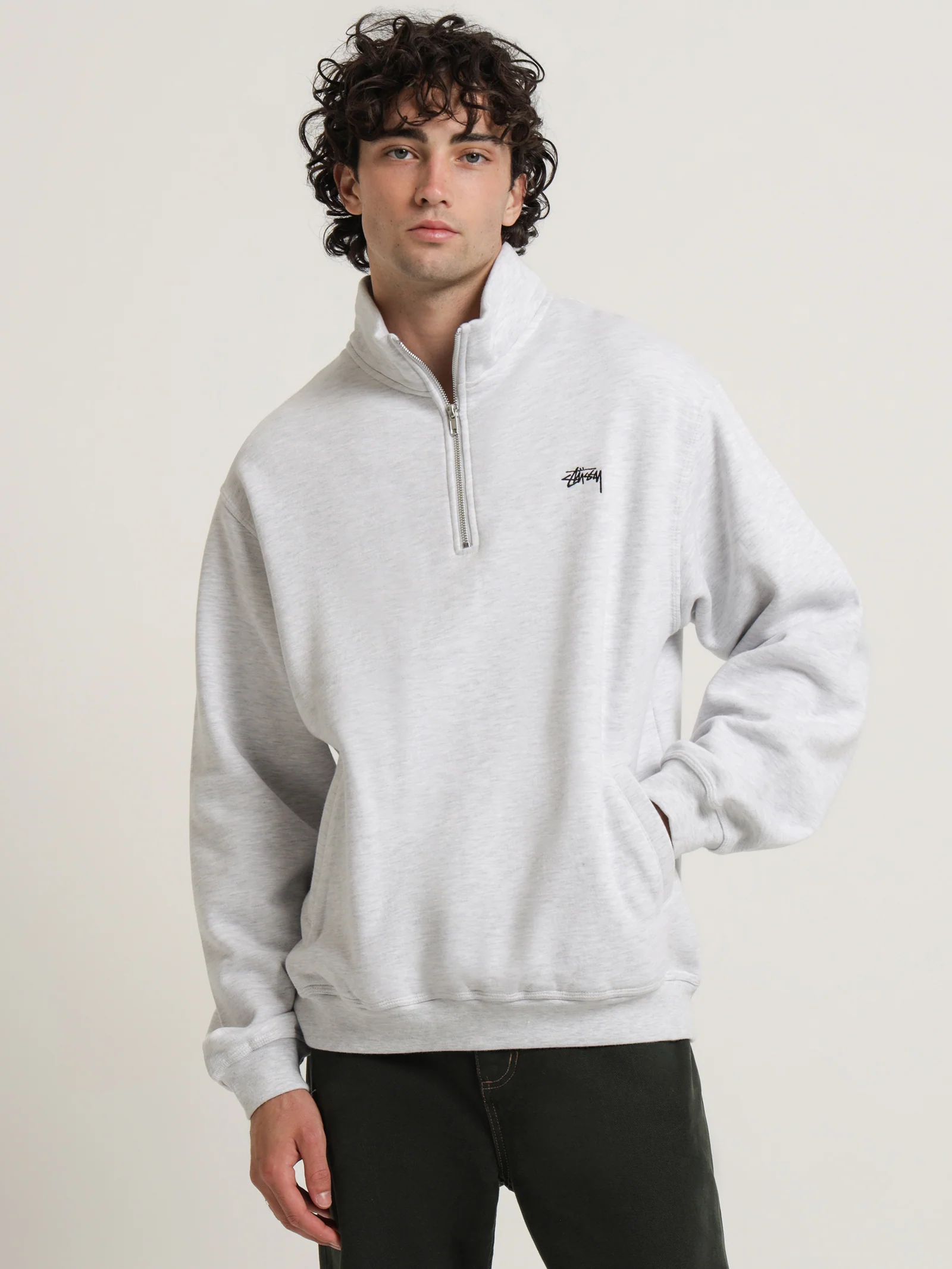 Stock Logo Mock Neck Sweater