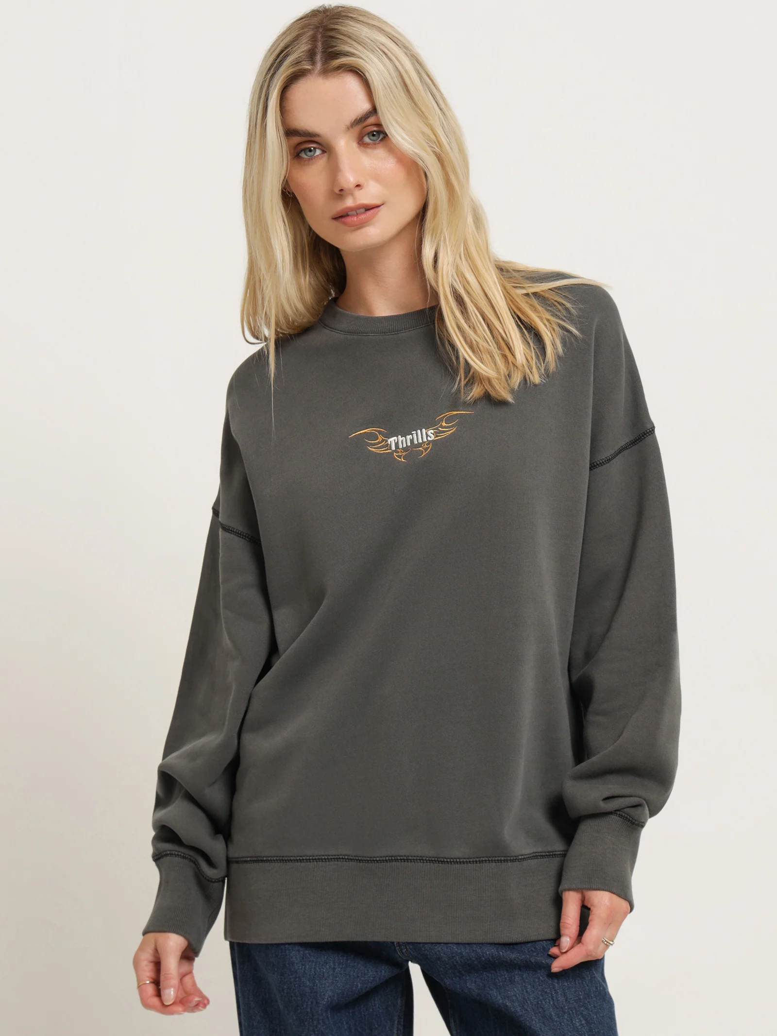 Thrills Golden Wings Slouch Crew