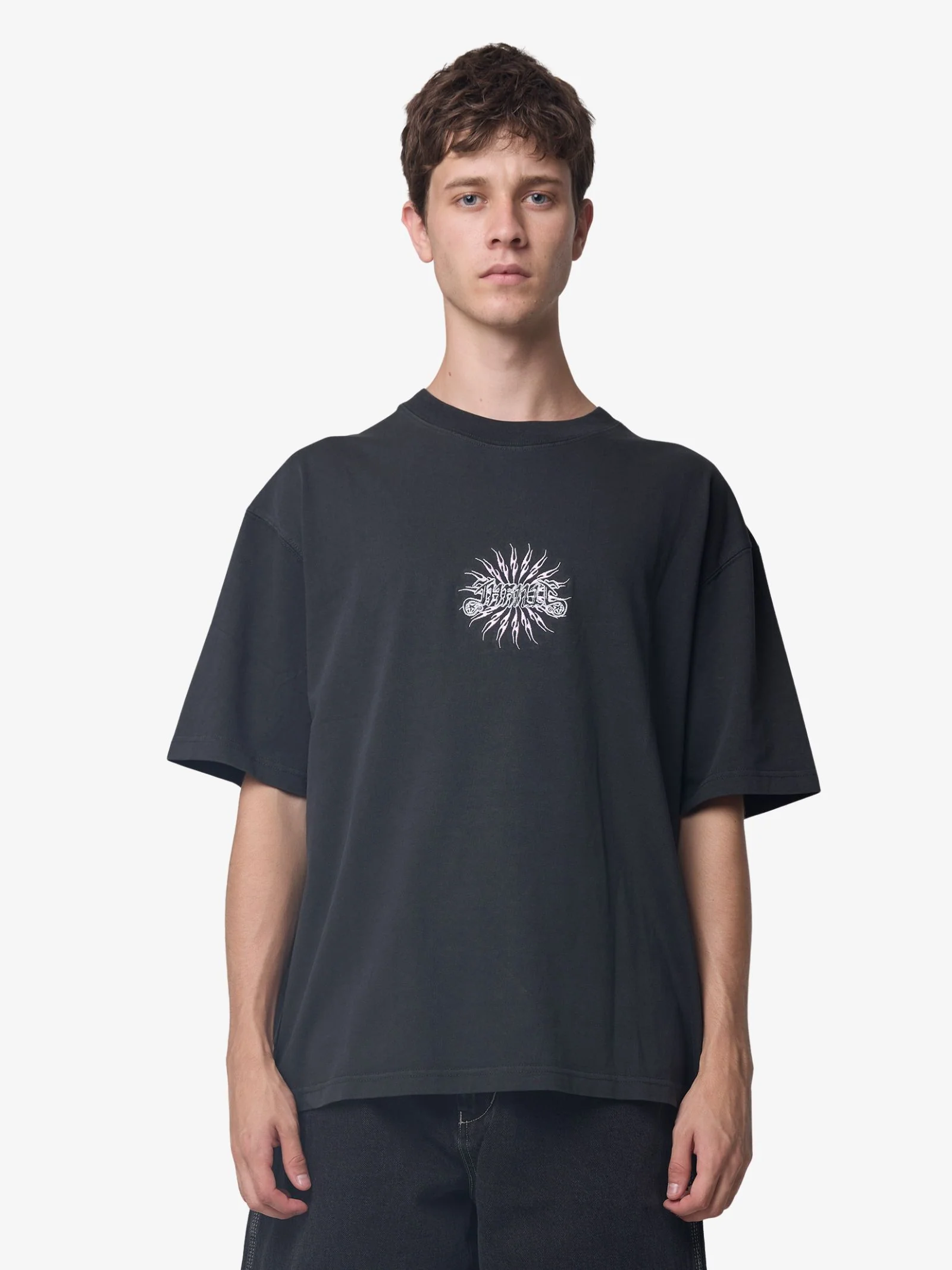 Peace Power Embro Box Crop Tee