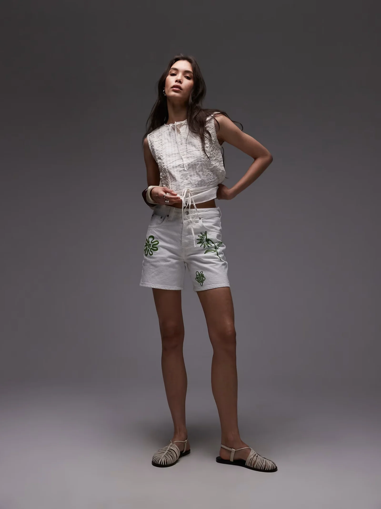 Cross Hatch Sleeveless Top