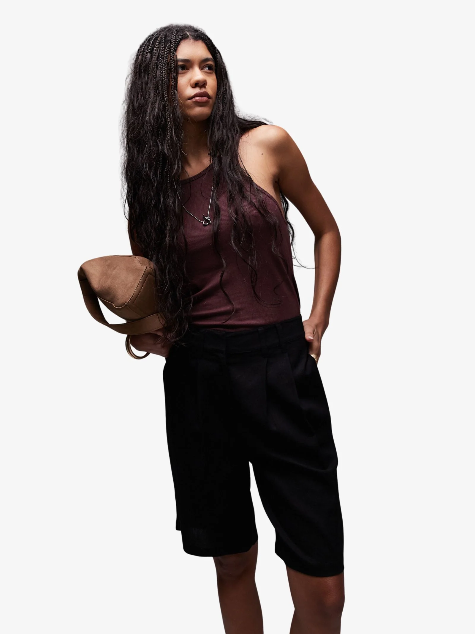 Linen Longline Shorts