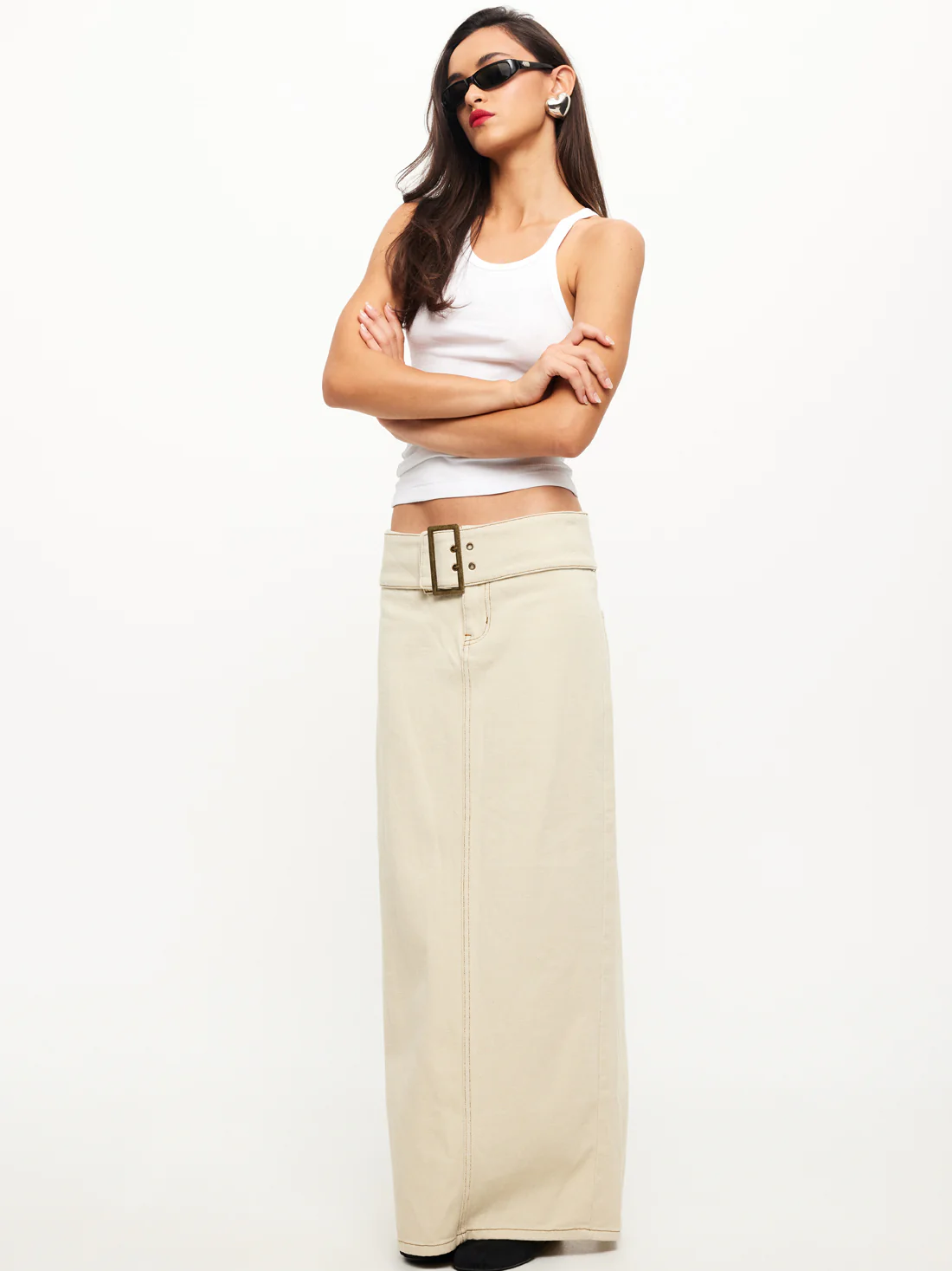 Uma Denim Midi Skirt