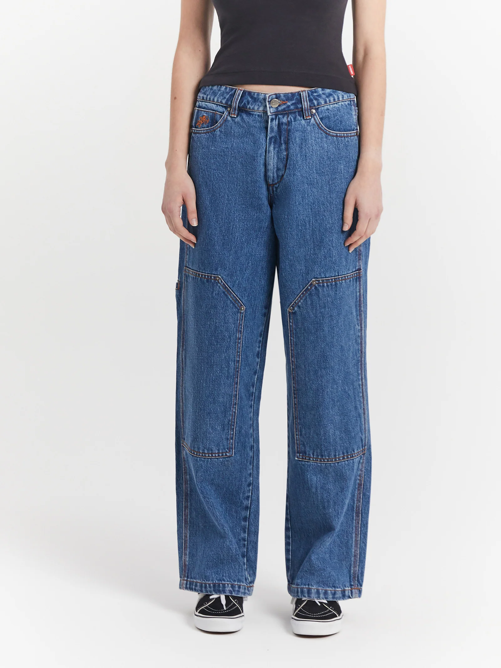 Double-Knee Slouch Jeans